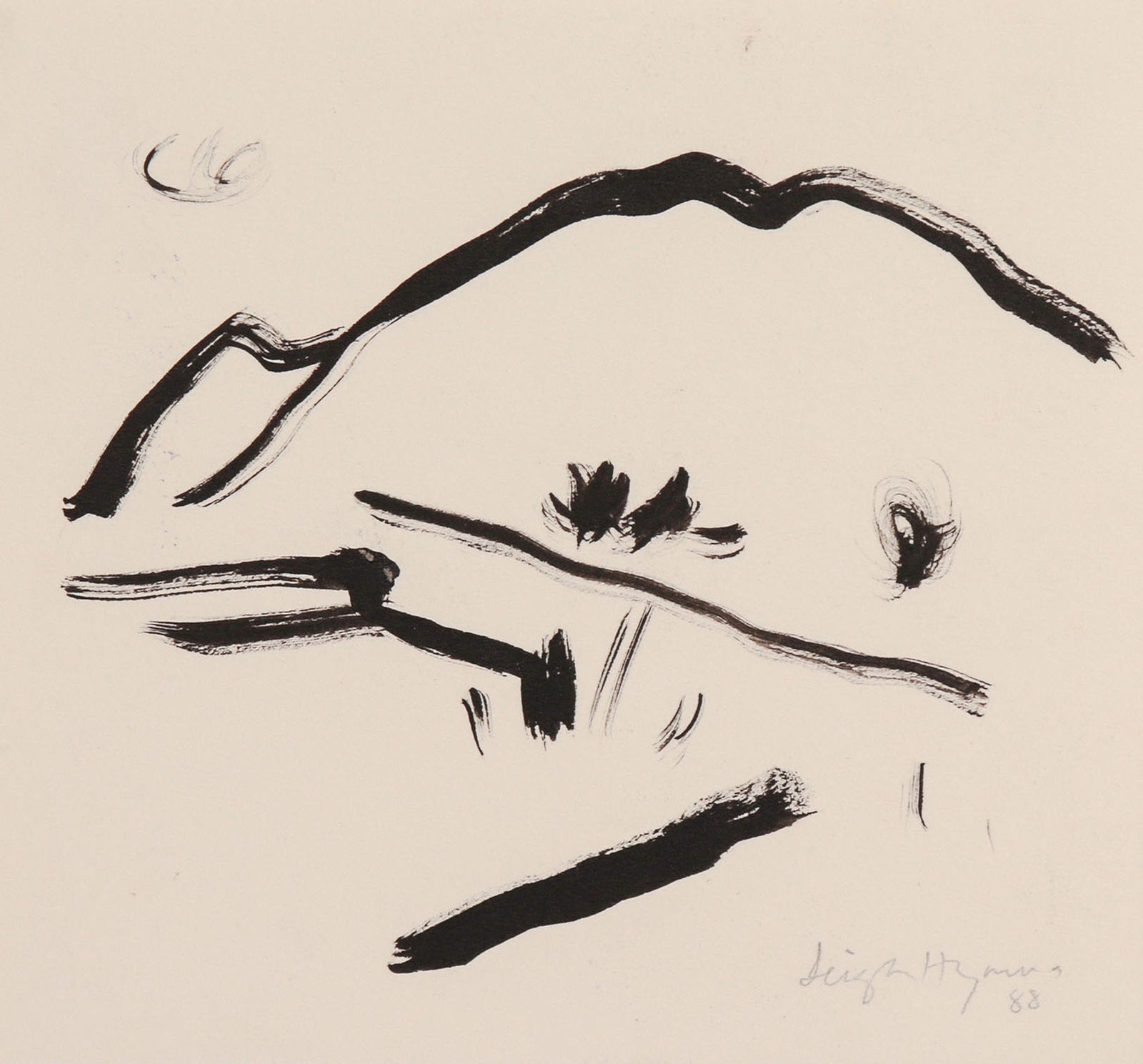 <i>Mountain & Cloud</i> <br>1988 Ink <br><br>#C8767