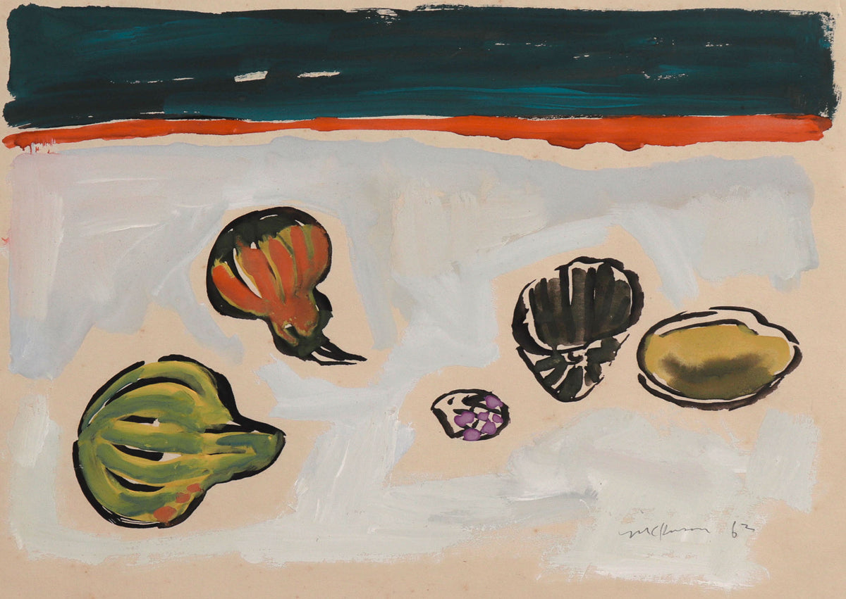 Shells on the Beach <br>1962 Gouache <br><br>#C8773