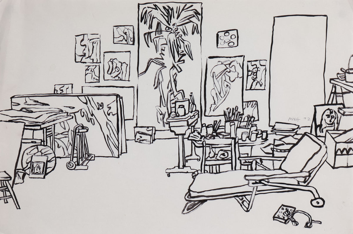 Monochrome Studio Scene &lt;br&gt;1972 Ink &lt;br&gt;&lt;br&gt;#C8779