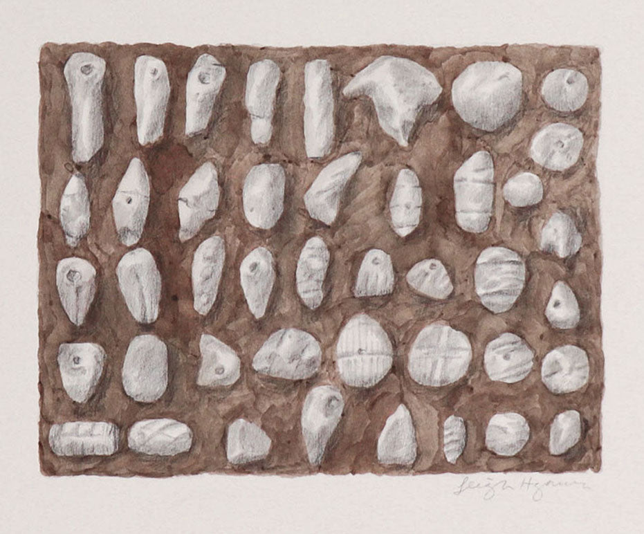 &lt;i&gt;Clay Amulets&lt;/i&gt; &lt;br&gt;20th Century Ink &amp; Graphite &lt;br&gt;&lt;br&gt;#C8780