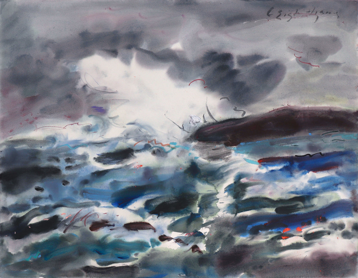&lt;i&gt;Tsunami&lt;/i&gt; &lt;br&gt;20th Century Gouache &amp; Pastel &lt;br&gt;&lt;br&gt;#C8792
