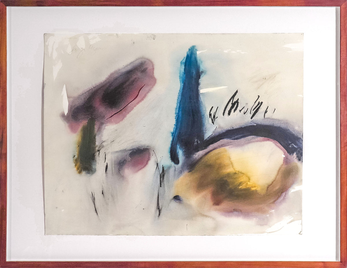 Muted Landscape Abstraction &lt;br&gt;20th Century Watercolor &amp; Pastel &lt;br&gt;&lt;br&gt;#C8811