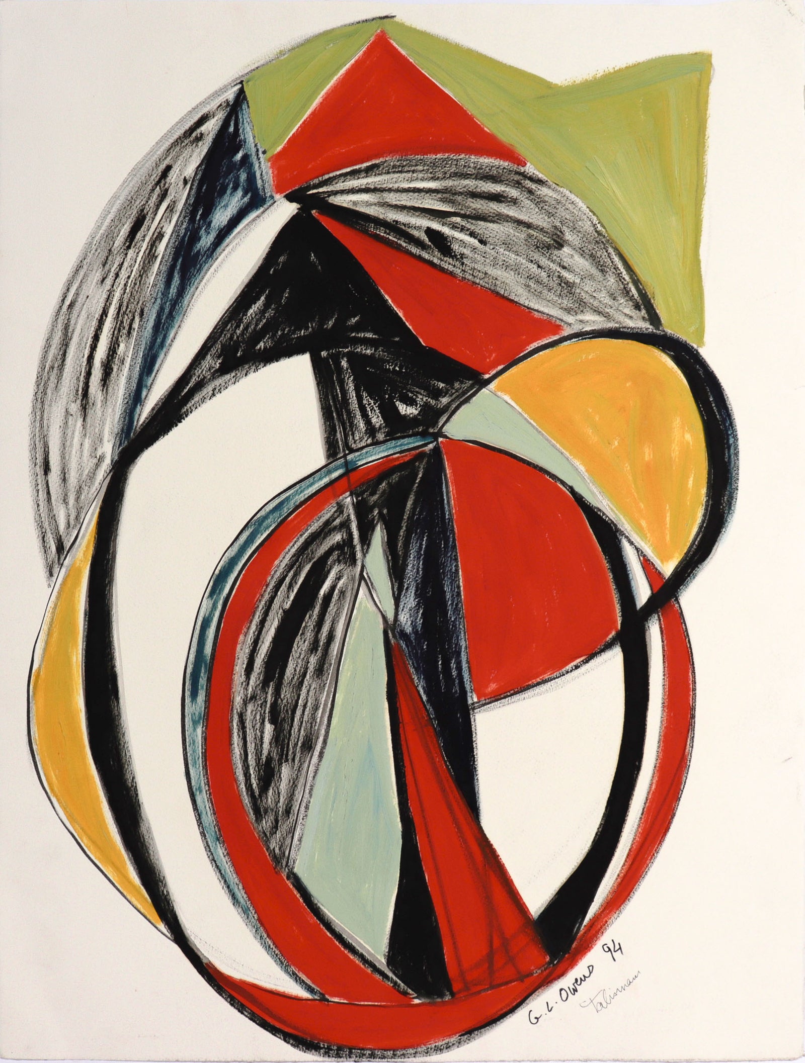 <i>Talisman</i> <br>1994 Oil & Charcoal on Paper <br><br>#C8817