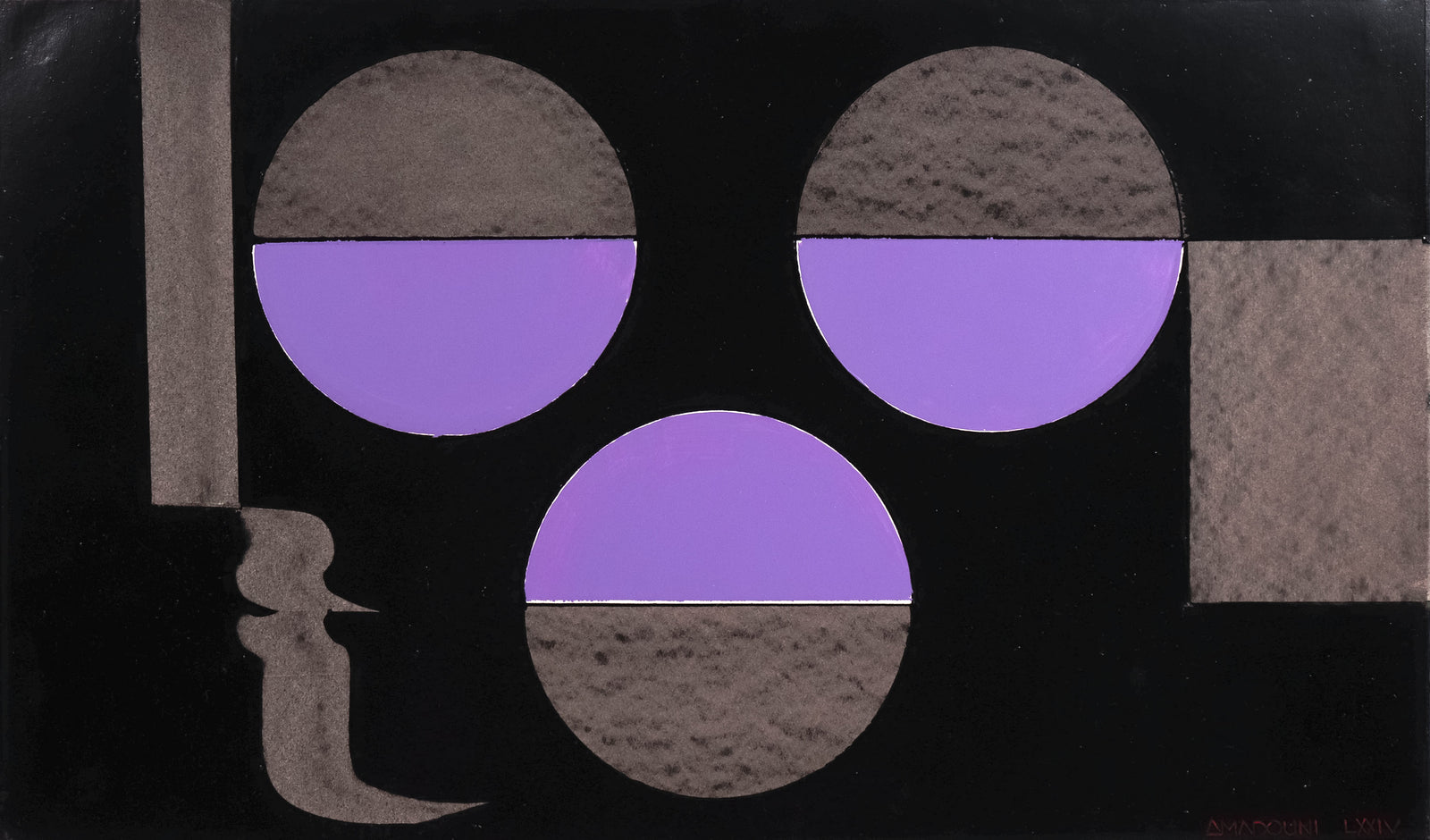 Bold Double Profile <br>1974 Monotype & Glossy Ink <br><br>#C8824