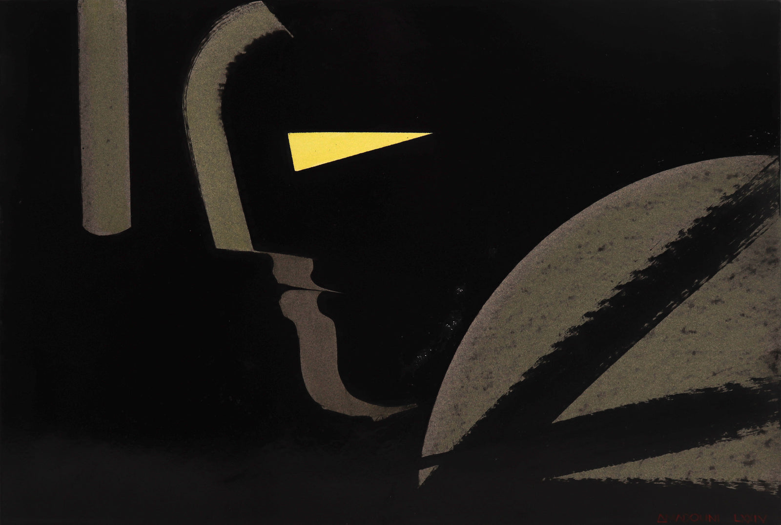 Geometric Profile <br>1974 Monotype & Glossy Ink <br><br>#C8827