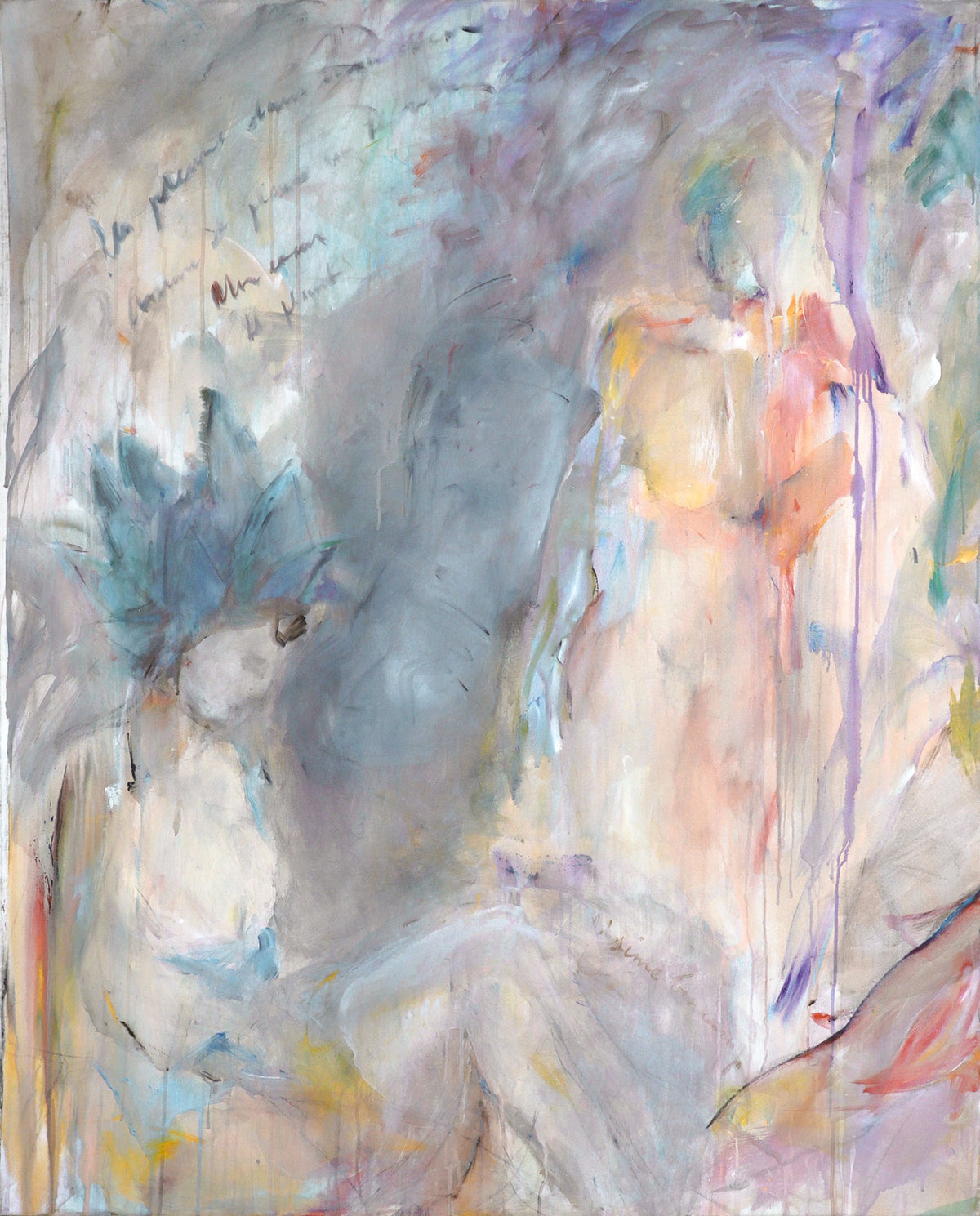 Misty Figure Abstraction &lt;br&gt;20th Century Acrylic &lt;br&gt;&lt;br&gt;#C8883