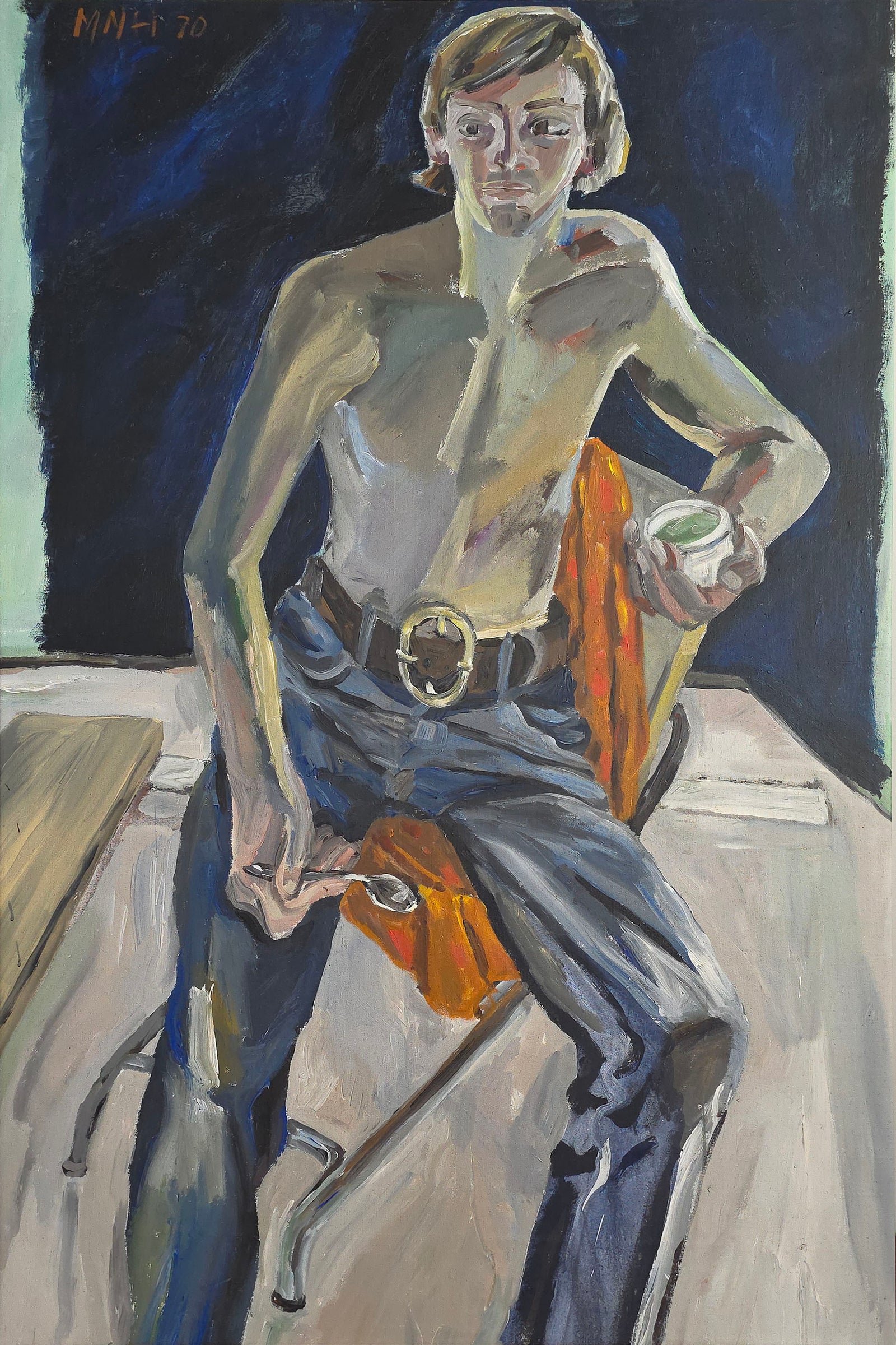 <i>Jan Gunman Seated</i> <br>1970 Acrylic <br><br>#C8895