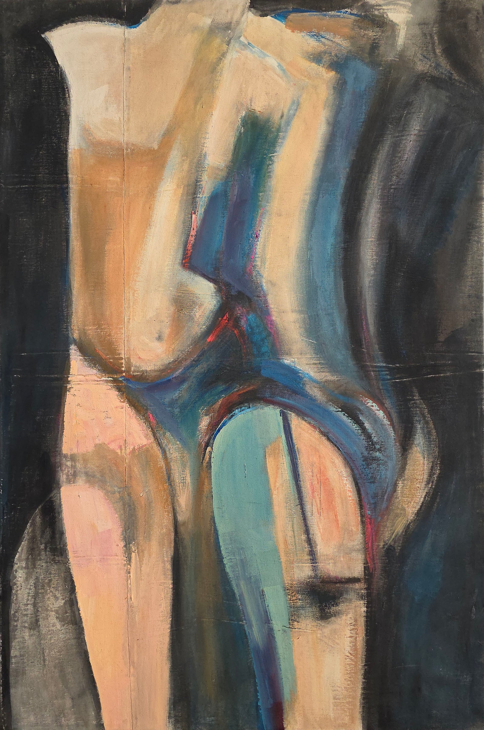 Figurative Abstraction <br>1970s Oil <br><br>#C8907