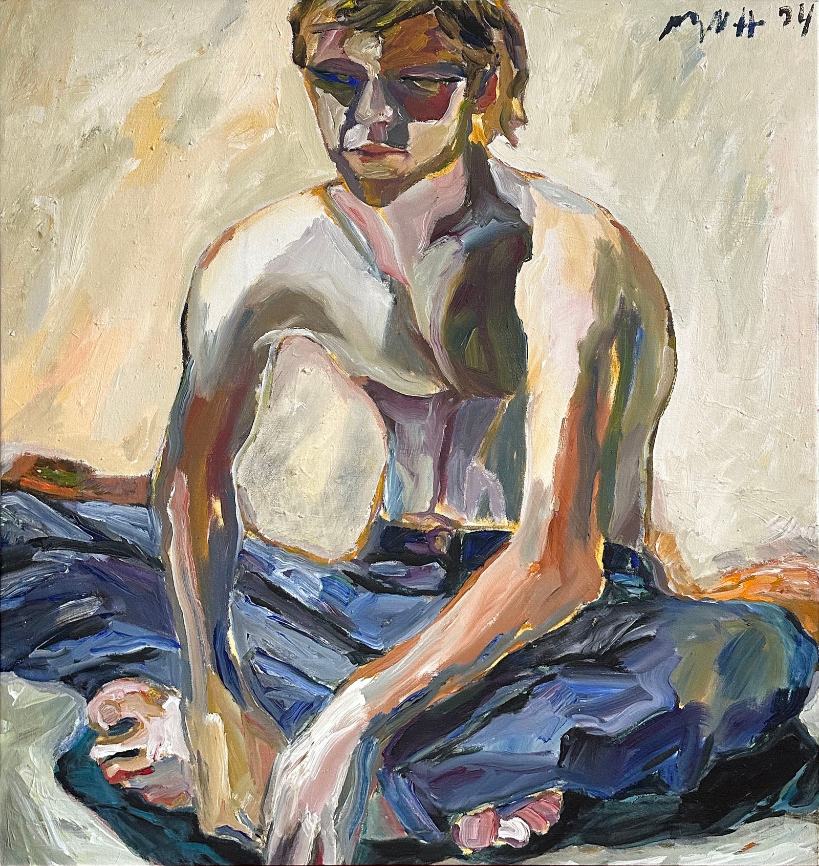 <i>Kris in Jeans</i> <br>1974 Acrylic <br><br>#C8916