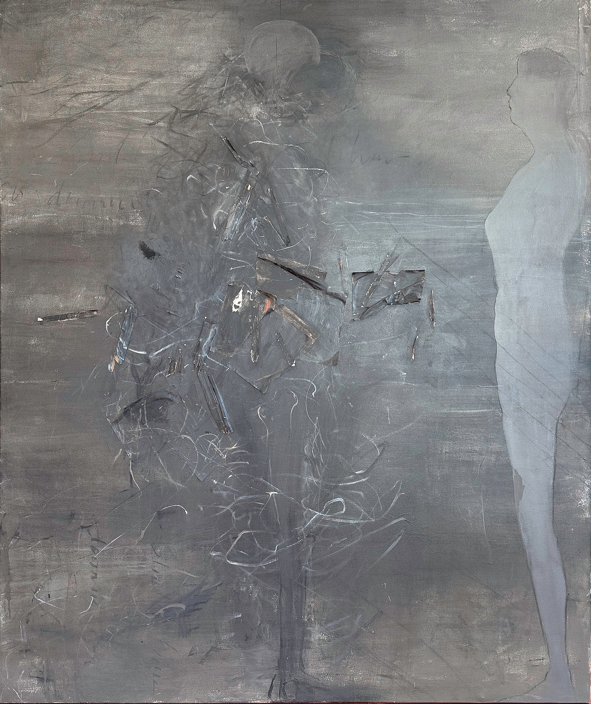 Bay Area Figurative Abstract &lt;br&gt;20th Century Acrylic &amp; Collage &lt;br&gt;&lt;br&gt;#C8925