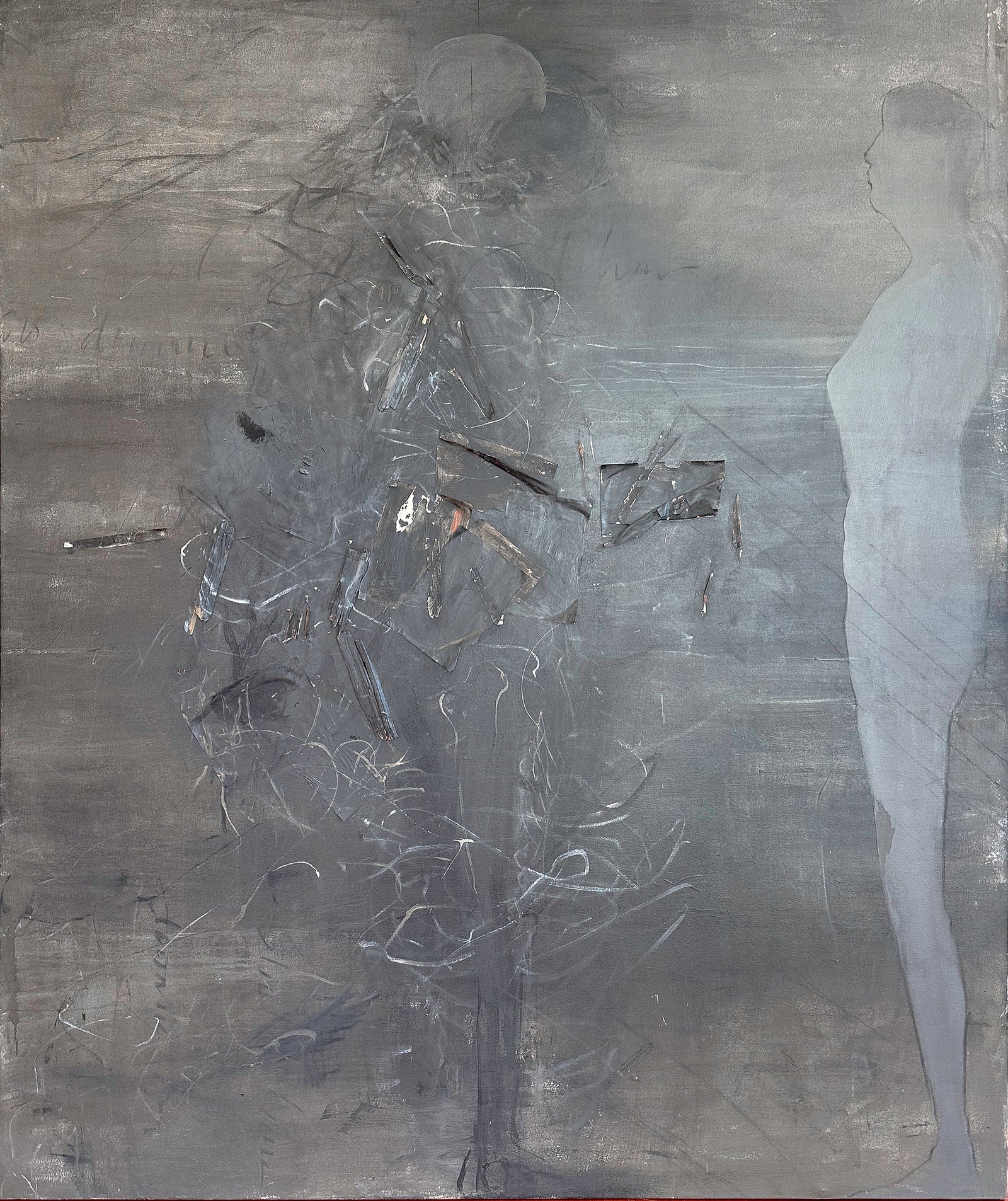 Bay Area Figurative Abstract <br>20th Century Acrylic & Collage <br><br>#C8925