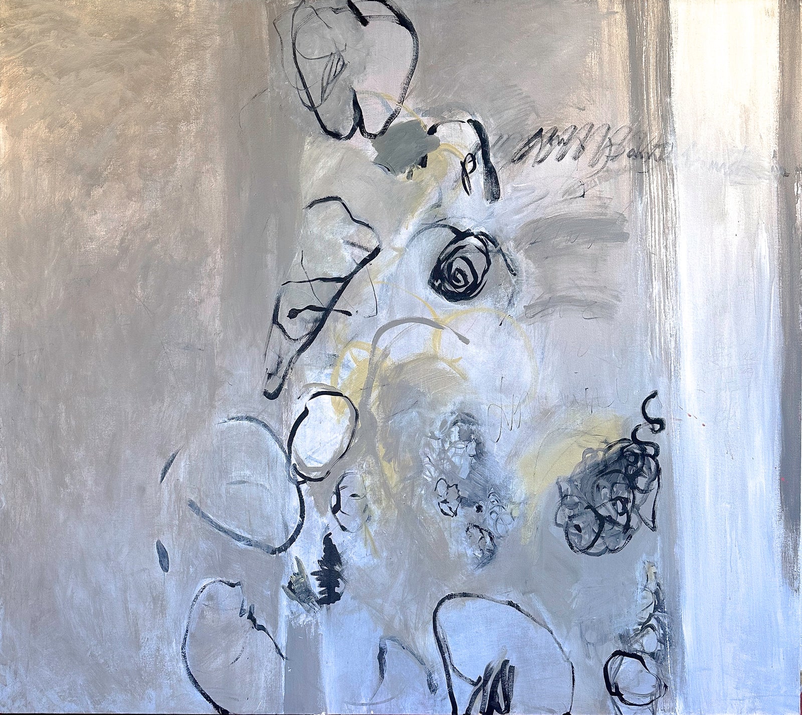 Circular Swirling Abstraction <br>20th Century Acrylic <br><br>#C8927