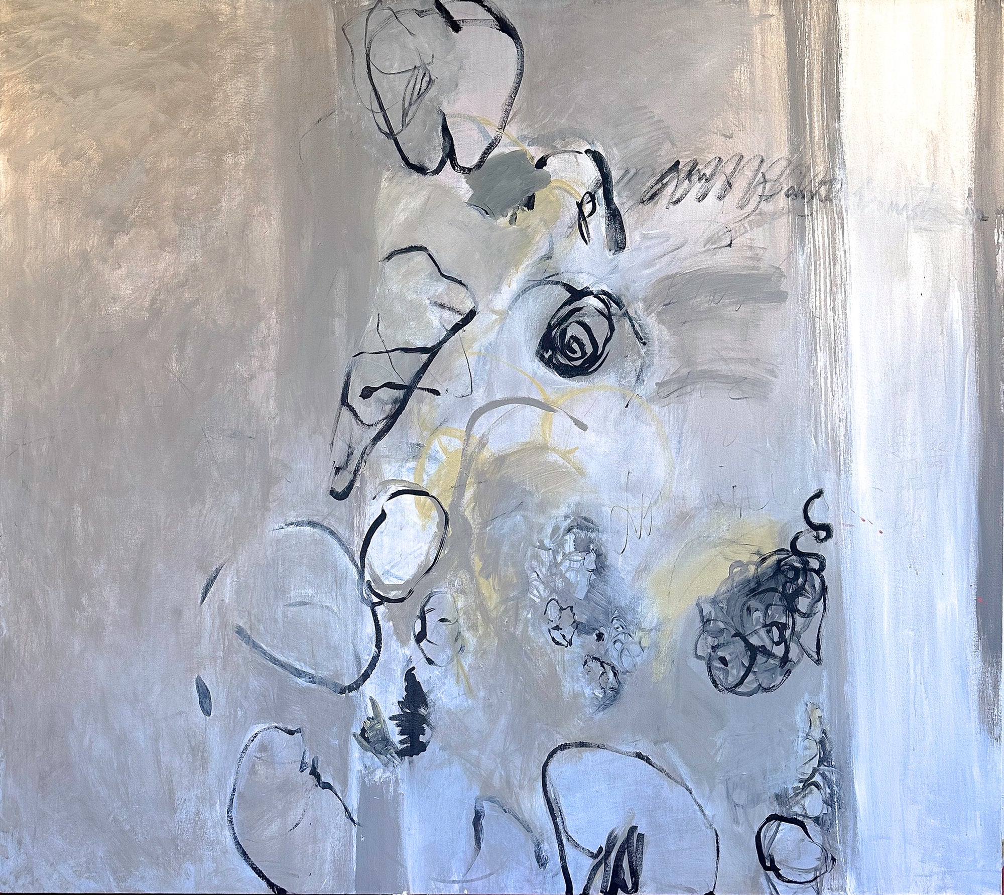 Circular Swirling Abstraction <br>20th Century Acrylic <br><br>#C8927