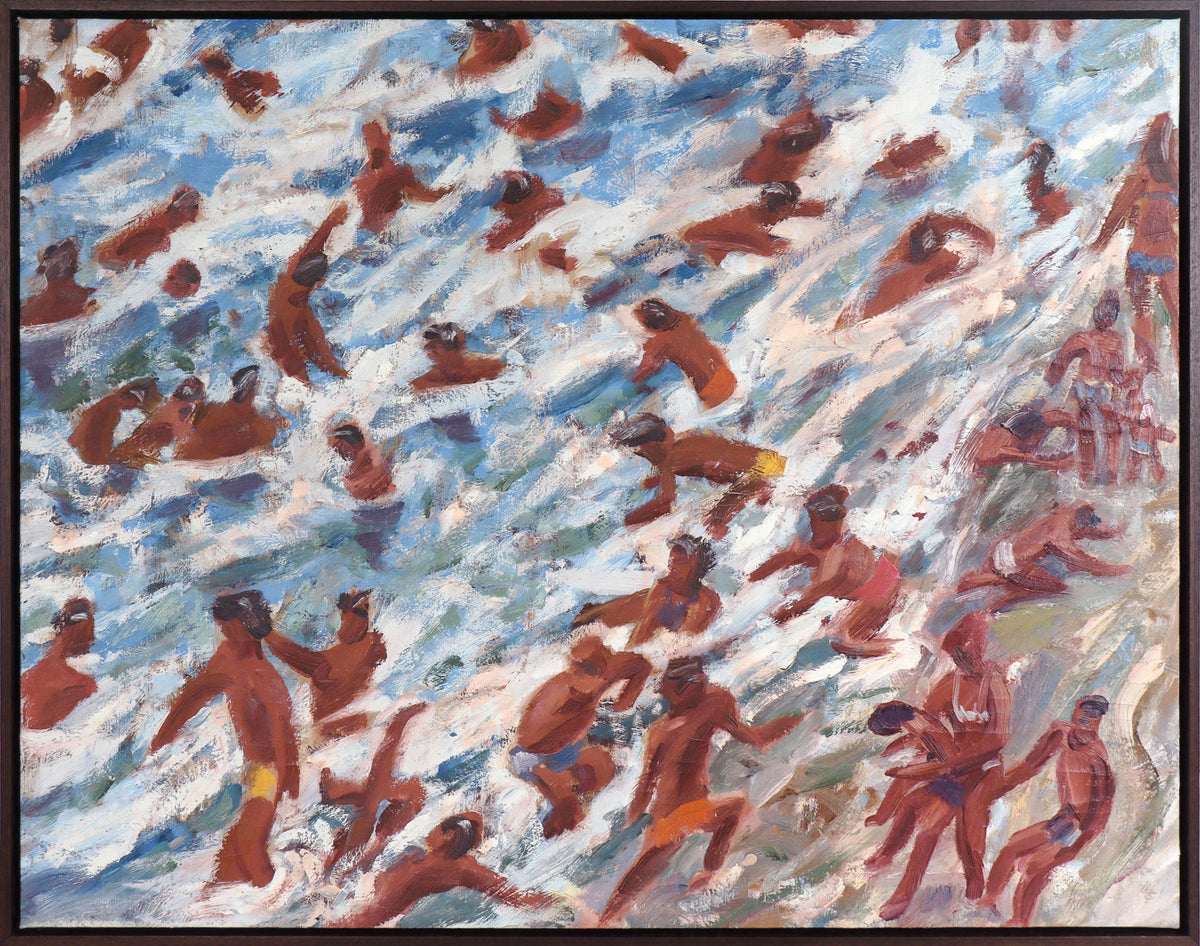 &lt;i&gt;Beach Scene&lt;/i&gt; &lt;br&gt;1985 Oil &lt;br&gt;&lt;br&gt;#C8950