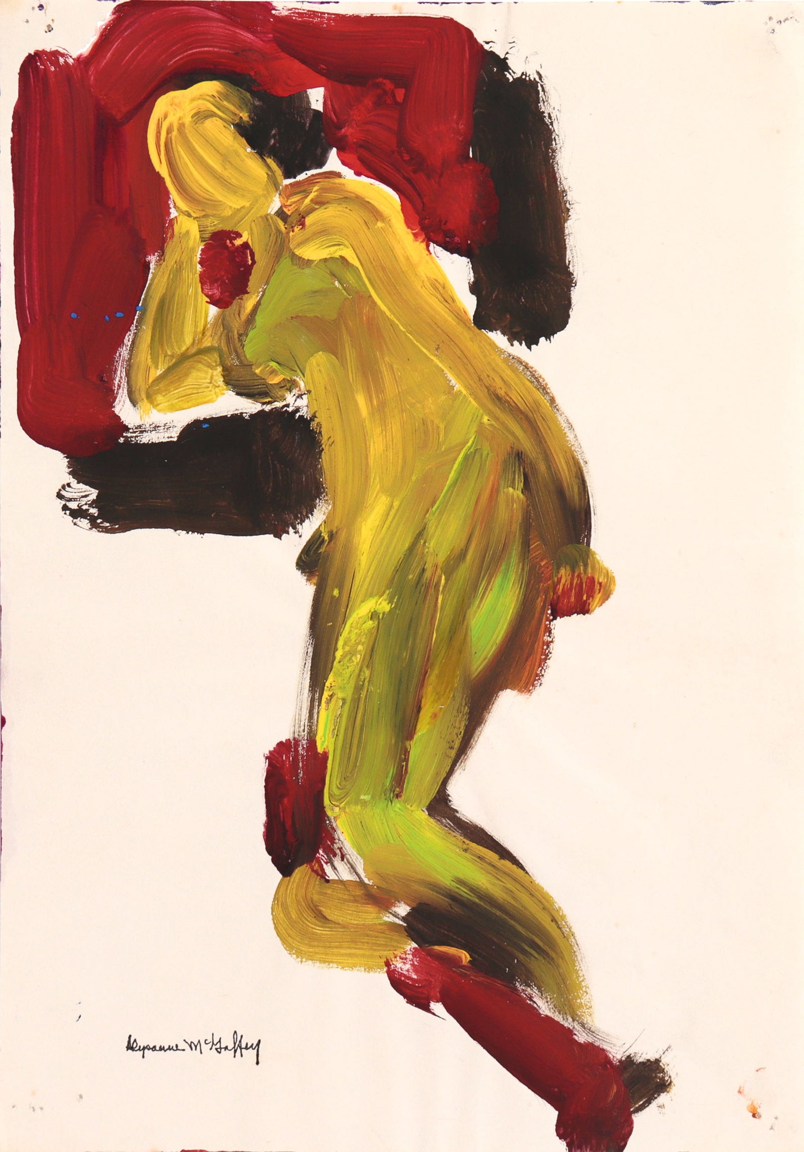 Bay Area Figurative Reclining Figure <br>20th Century Distemper <br><br>#C8976