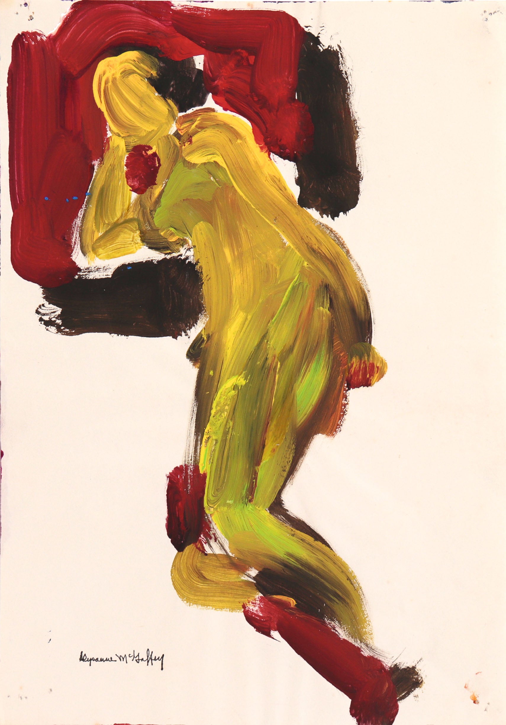 Bay Area Figurative Reclining Figure <br>20th Century Distemper <br><br>#C8976