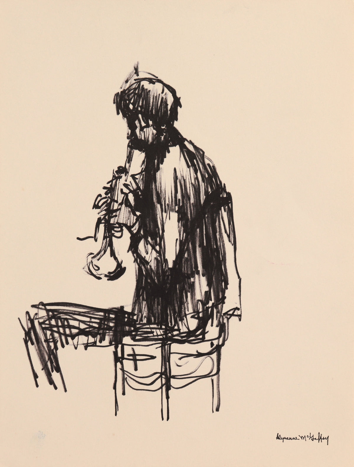 Jazz Player Sketch &lt;br&gt;20th Century Ink &lt;br&gt;&lt;br&gt;#C8980