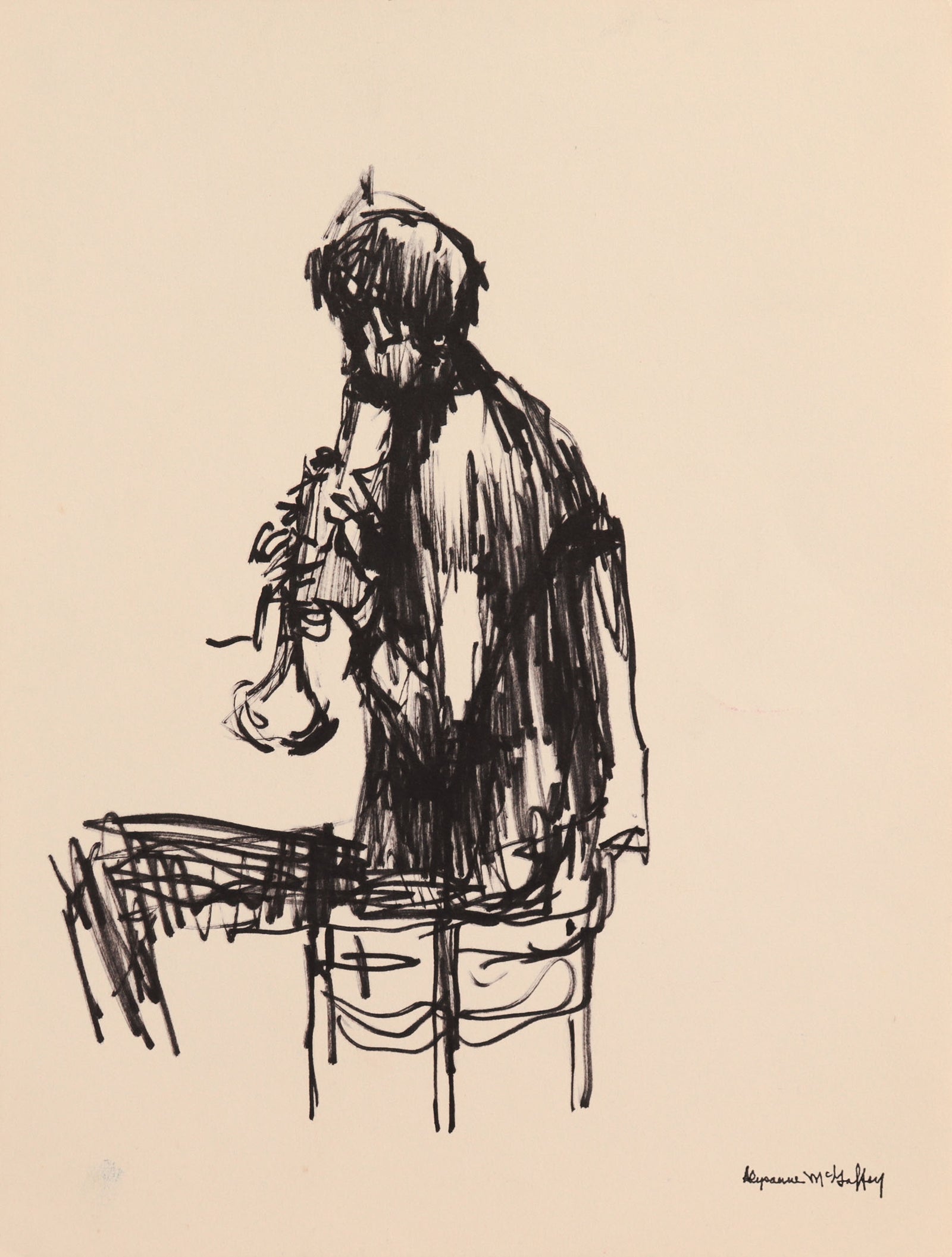 Jazz Player Sketch <br>20th Century Ink <br><br>#C8980