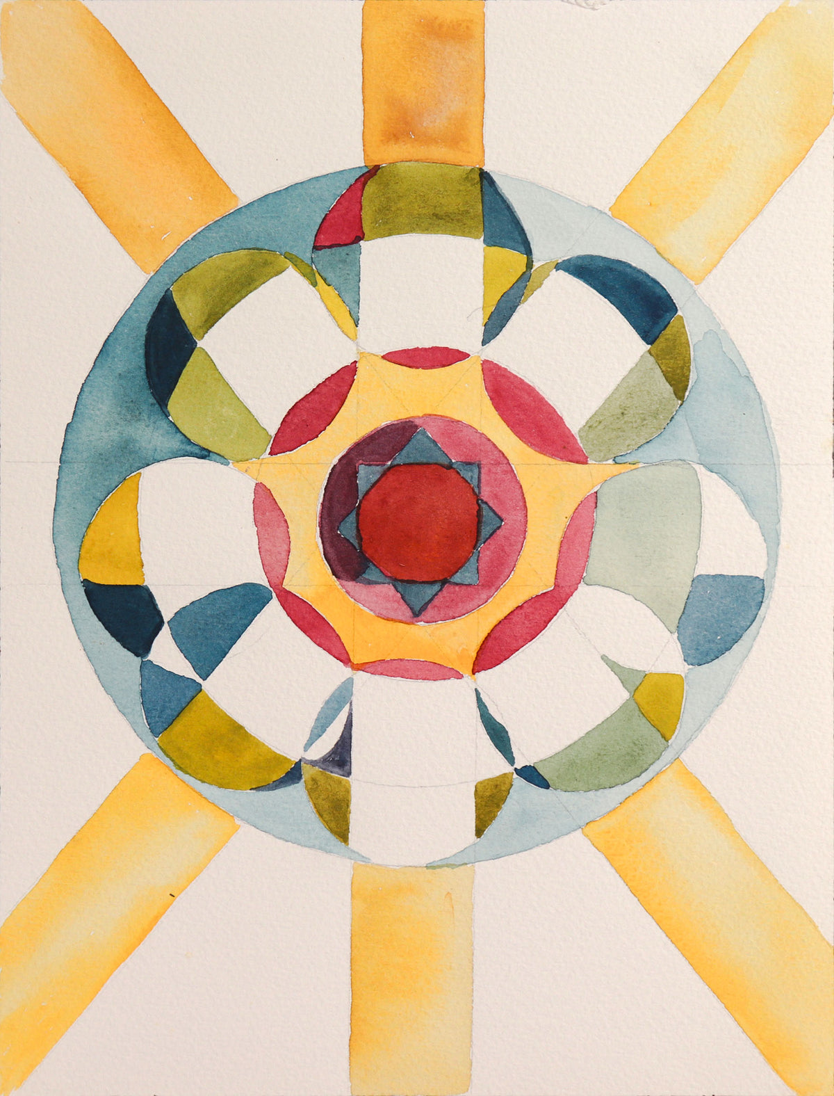 Geometric Abstract &lt;br&gt;20th Century Watercolor &amp; Graphite &lt;br&gt;&lt;br&gt;#C8984