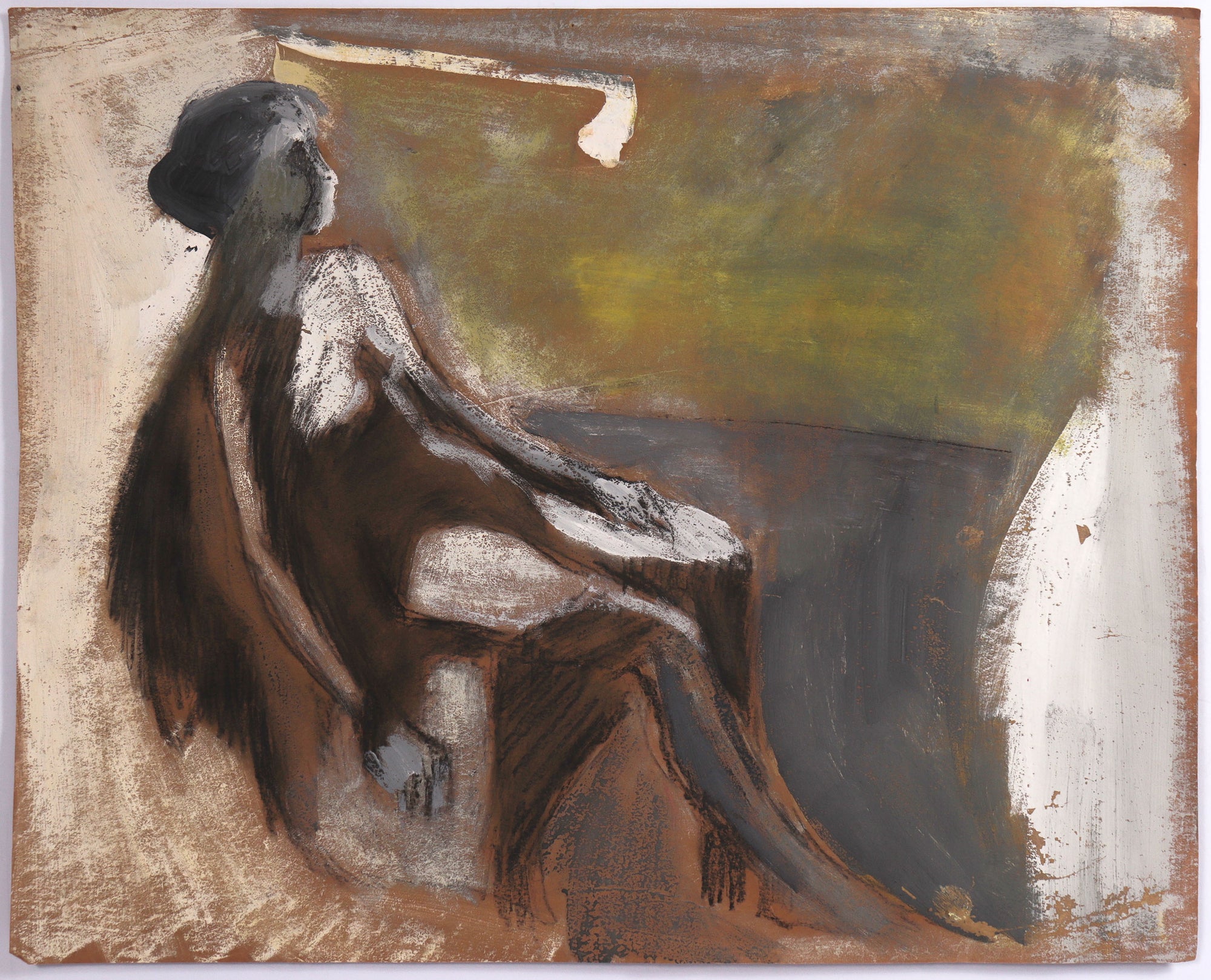 Bay Area Figurative Form <br>20th Century Oil Pastel & Gouache <br><br>#C8989