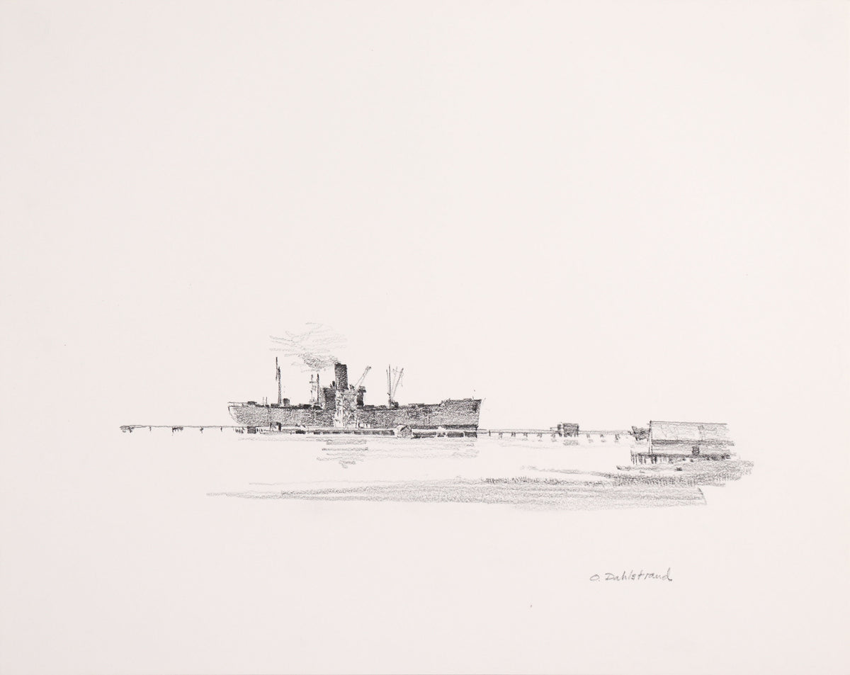 &lt;i&gt;Tanker at Martinez&lt;/i&gt; &lt;br&gt;1966 Graphite &lt;br&gt;&lt;br&gt;#C9012