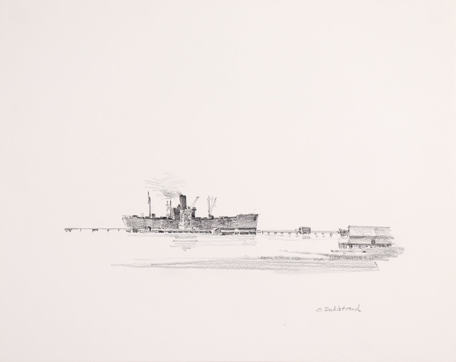 <i>Tanker at Martinez</i> <br>1966 Graphite <br><br>#C9012