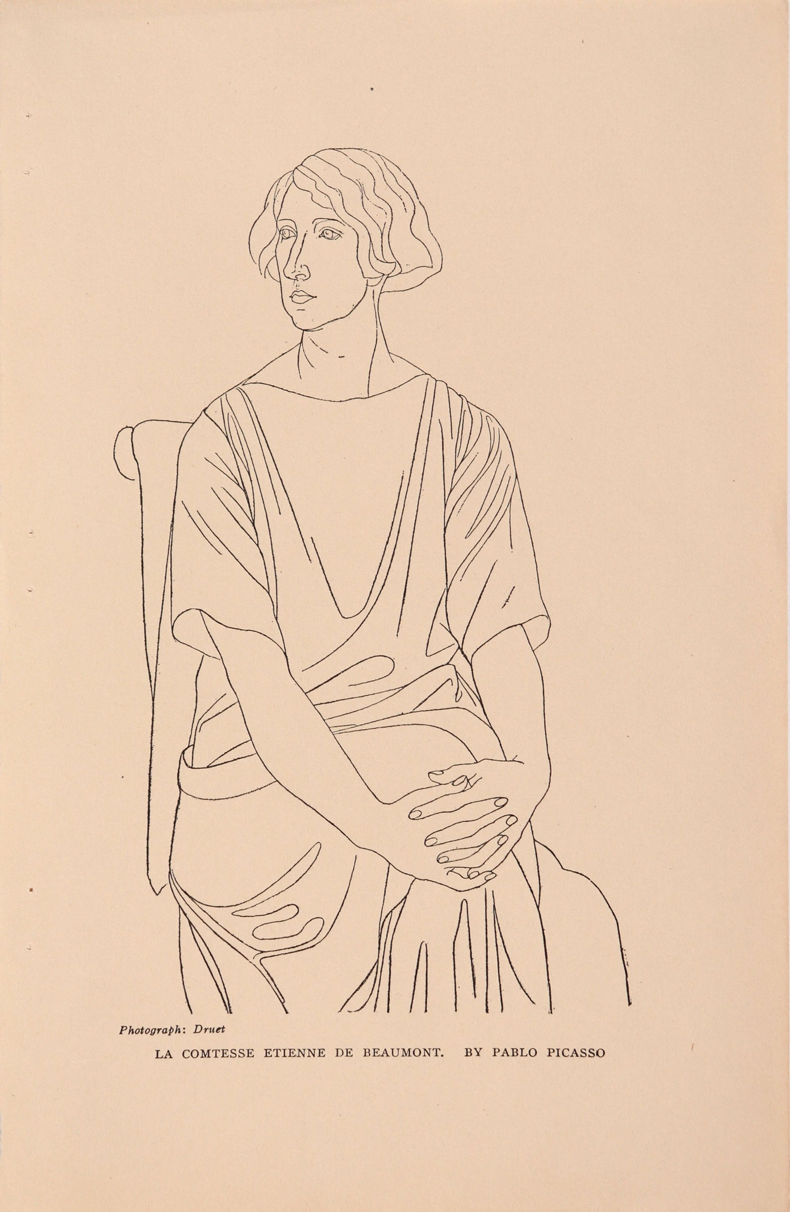 <i>La Comtesset Etienne De Beaumont</i> 1944 Lithograph <br><br>#C9040