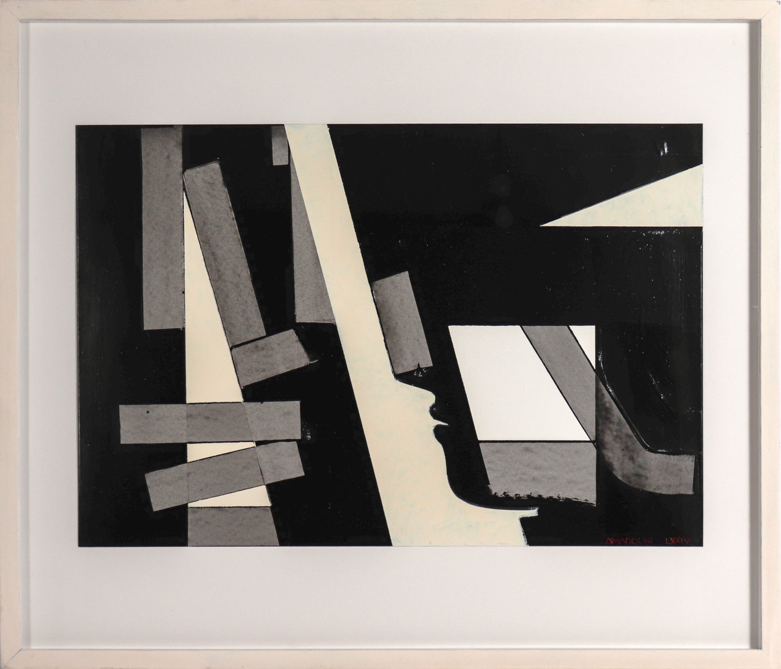 Monochrome Geometric Profile <br>1974 Monotype & Glossy Ink <br><br>#C9050