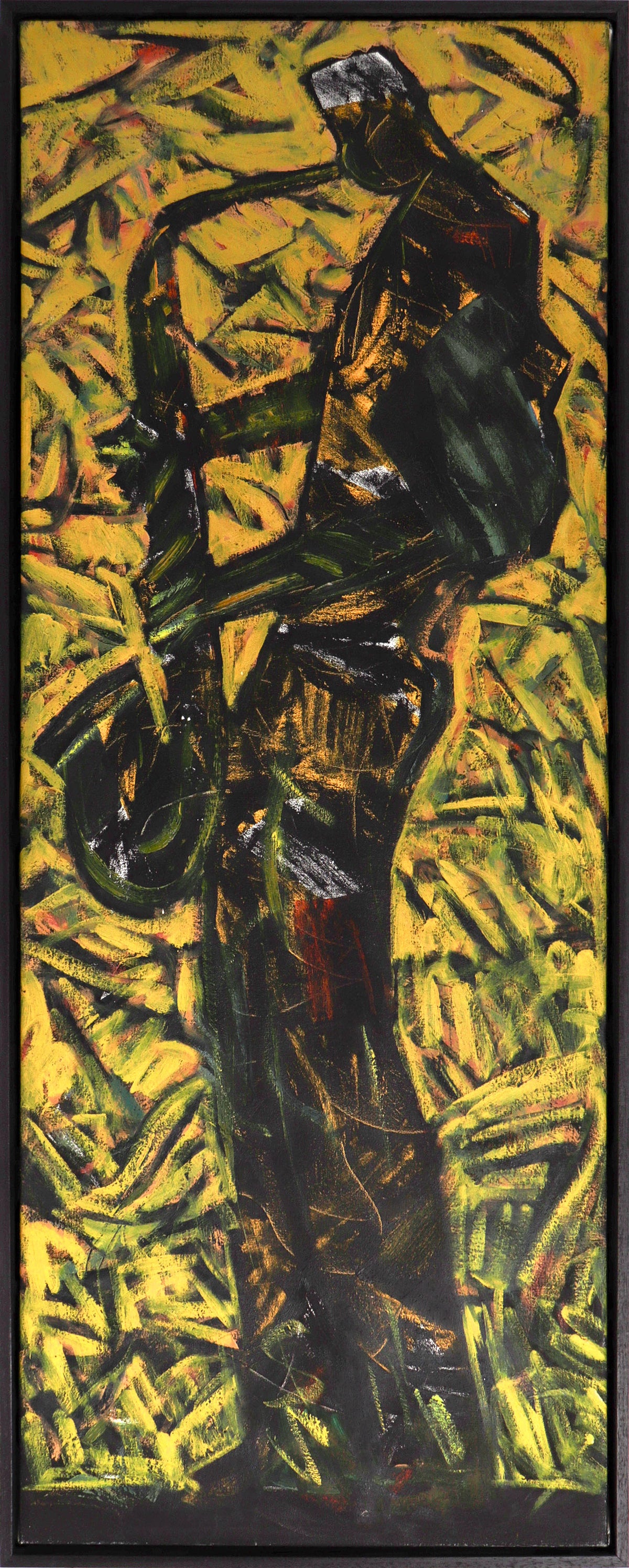 <i>Saxophonist</i> <br>C. 1984 Acrylic <br><br>#C8569