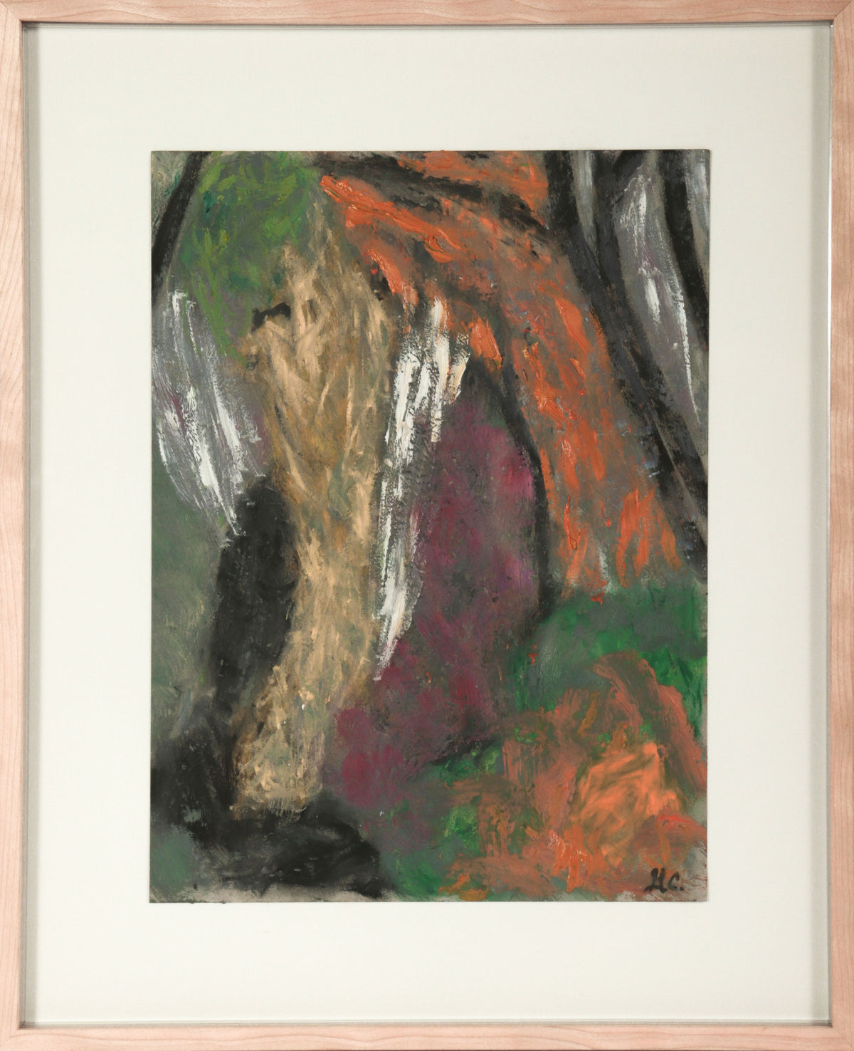 <i>On The Way To The Land</i> <br>2025 Oil &amp; Pastel on Paper <br><br>#C9059