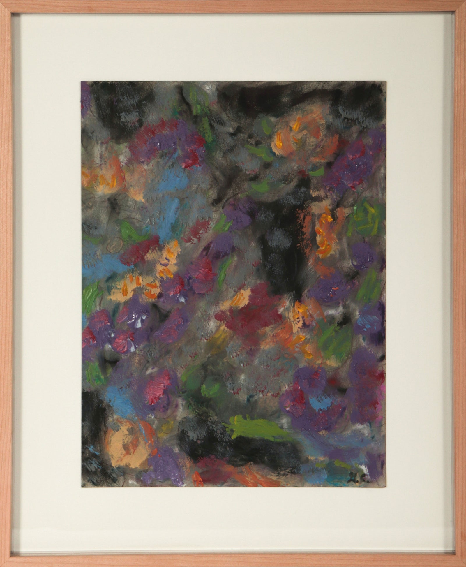 <i>Floral Abstraction</i> <br>2025 Oil & Pastel on Paper <br><br>#C9060