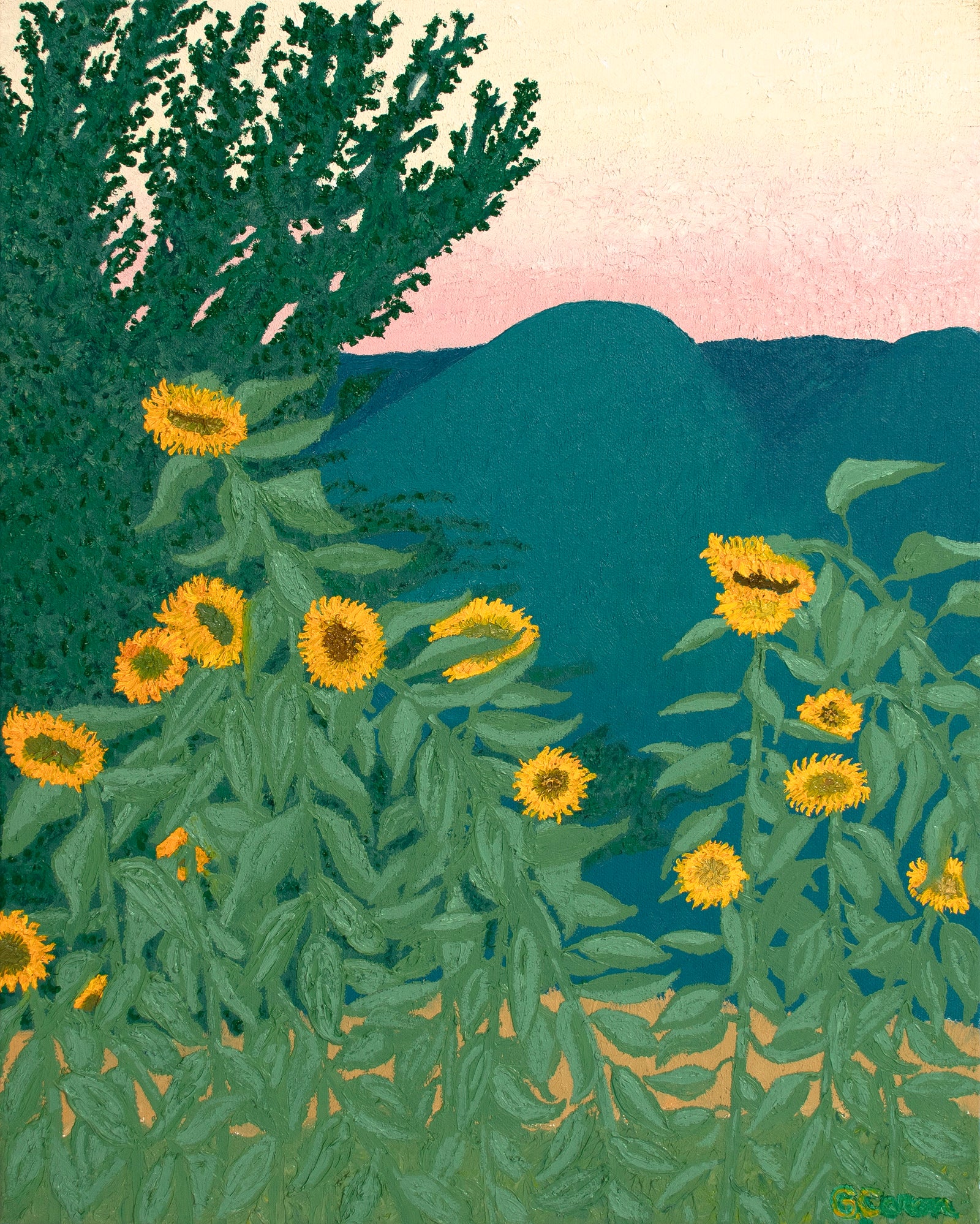 <i>Sunflowers Sunrise</i> <br>2025 Oil <br><br>#C9098