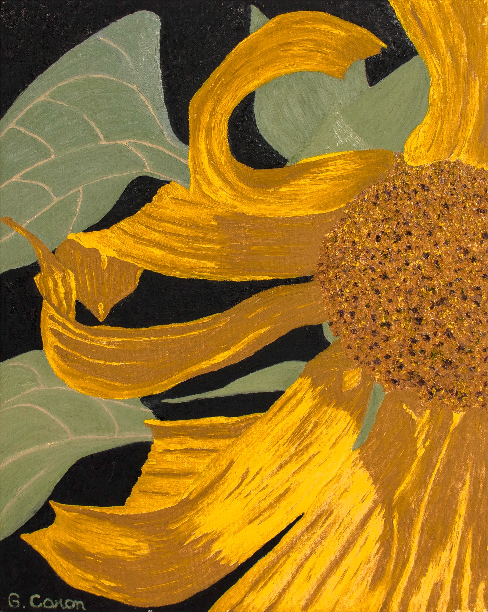 <i>Portrait of a Sunflower</i> <br>2025 Oil <br><br>#C9099