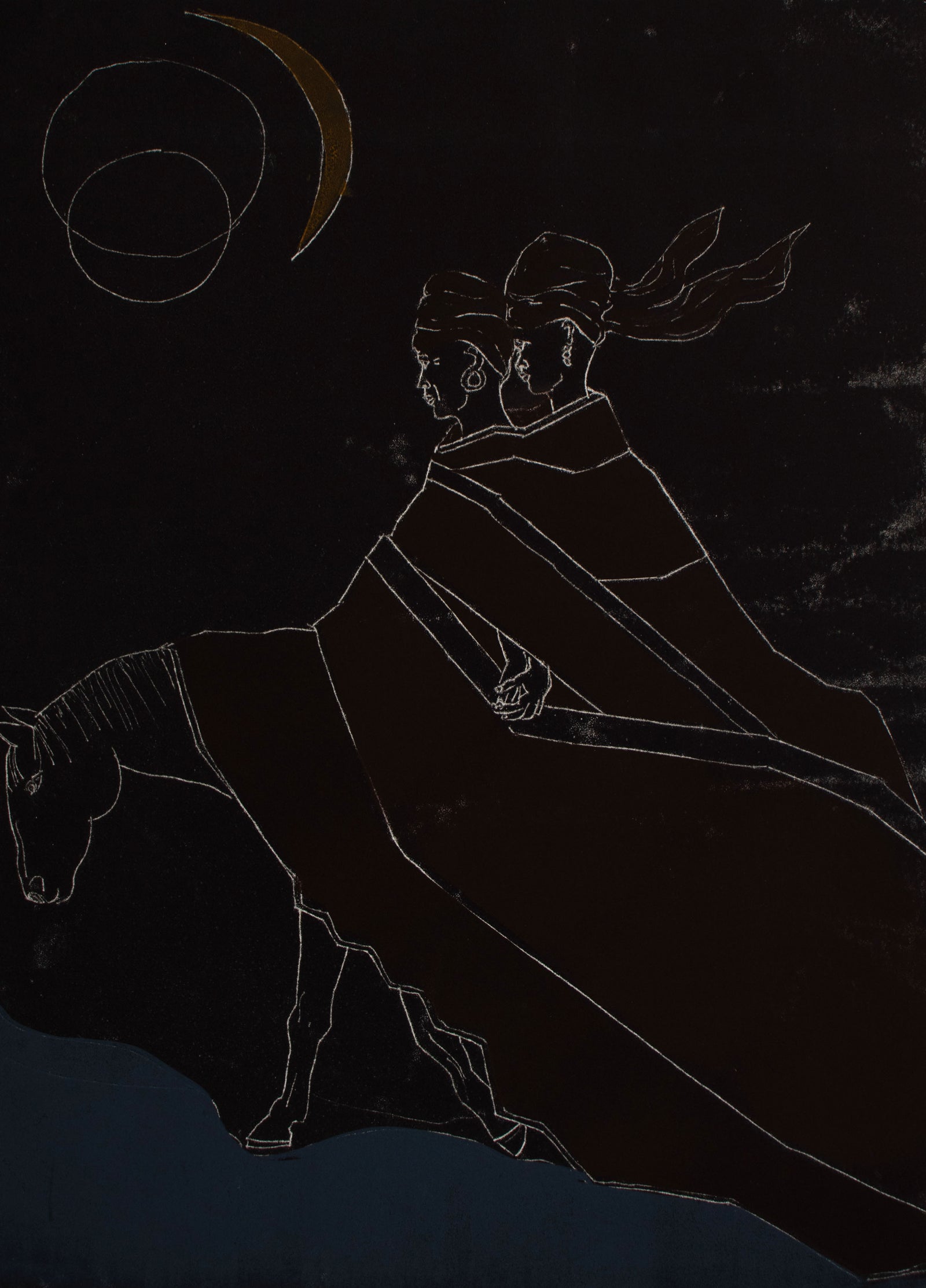 <i>Journey by Night</i> <br>2025 Monotype <br><br>#C9129