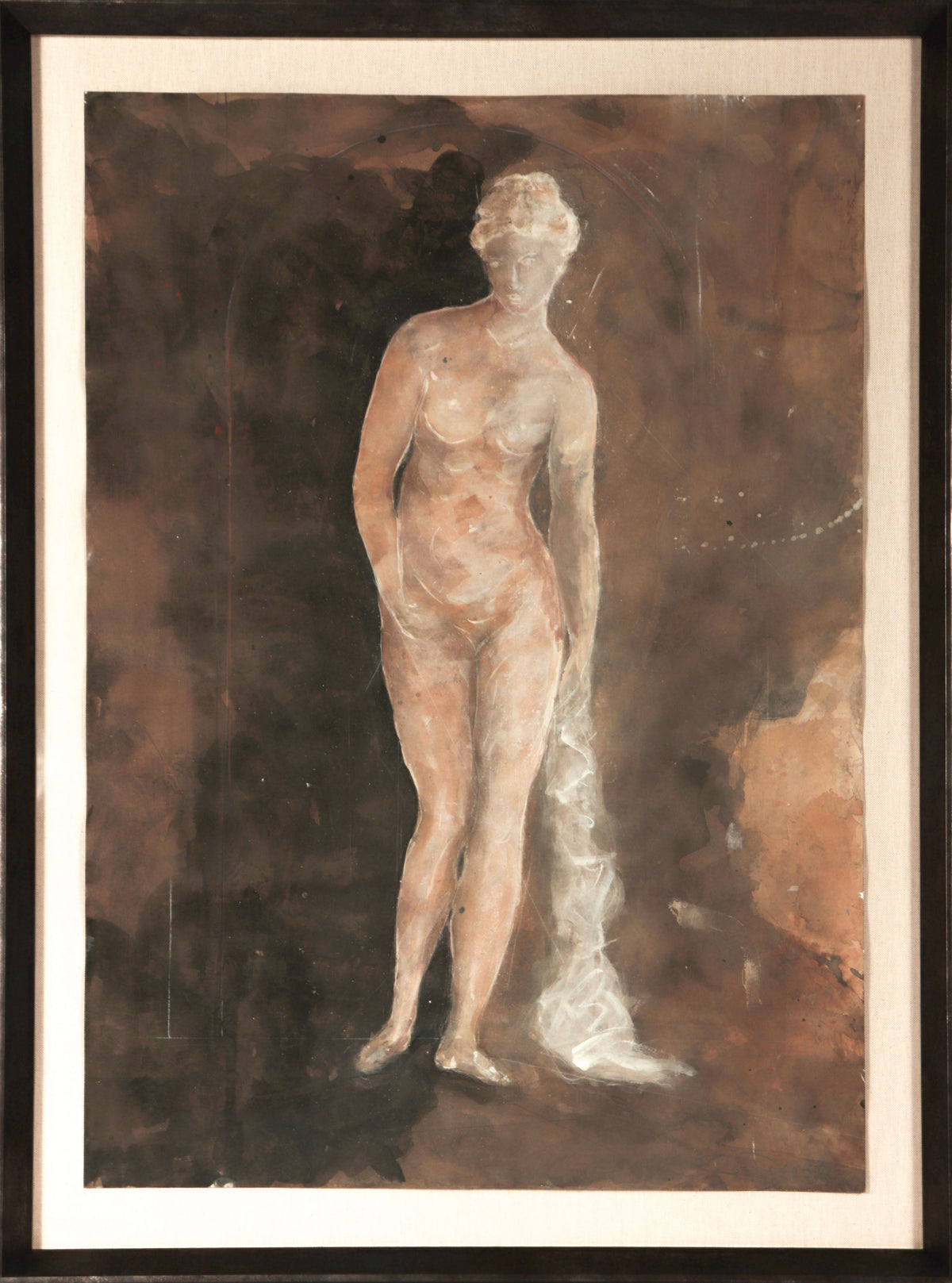 <i>Greco-Roman Figure I</i> <br>2025 Gouache, Chalk &amp; Charcoal <br><br>#C9131