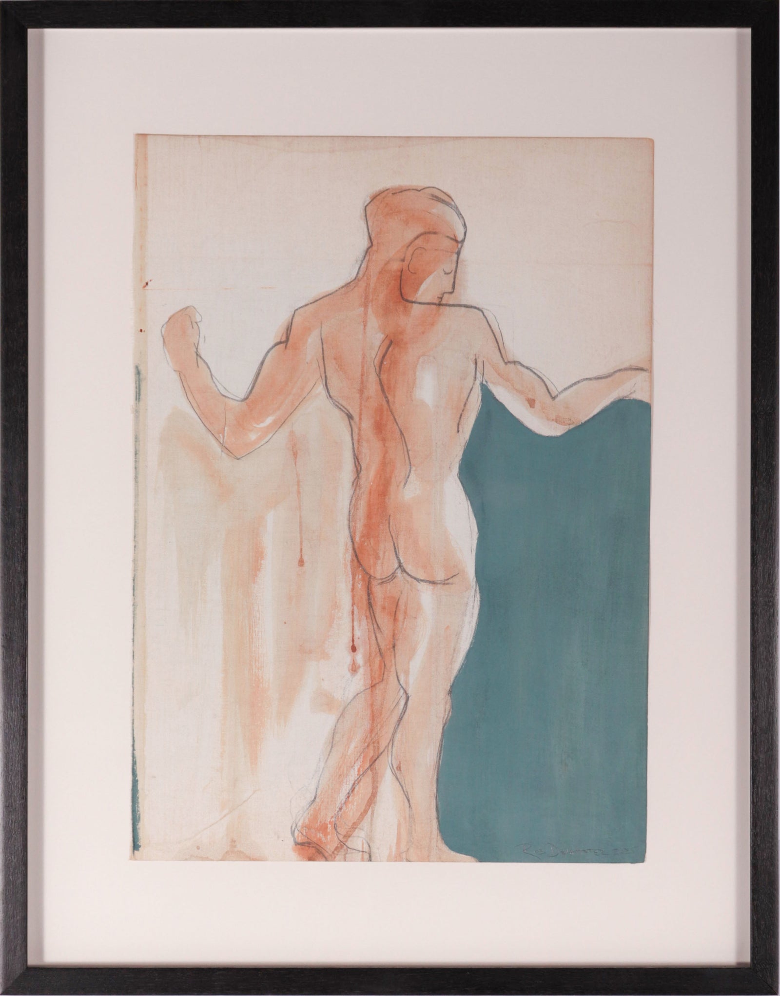 <i>Kouros</i> <br>2025 Gouache & Graphite on Antique French Canvas Paper <br><br>#C9134