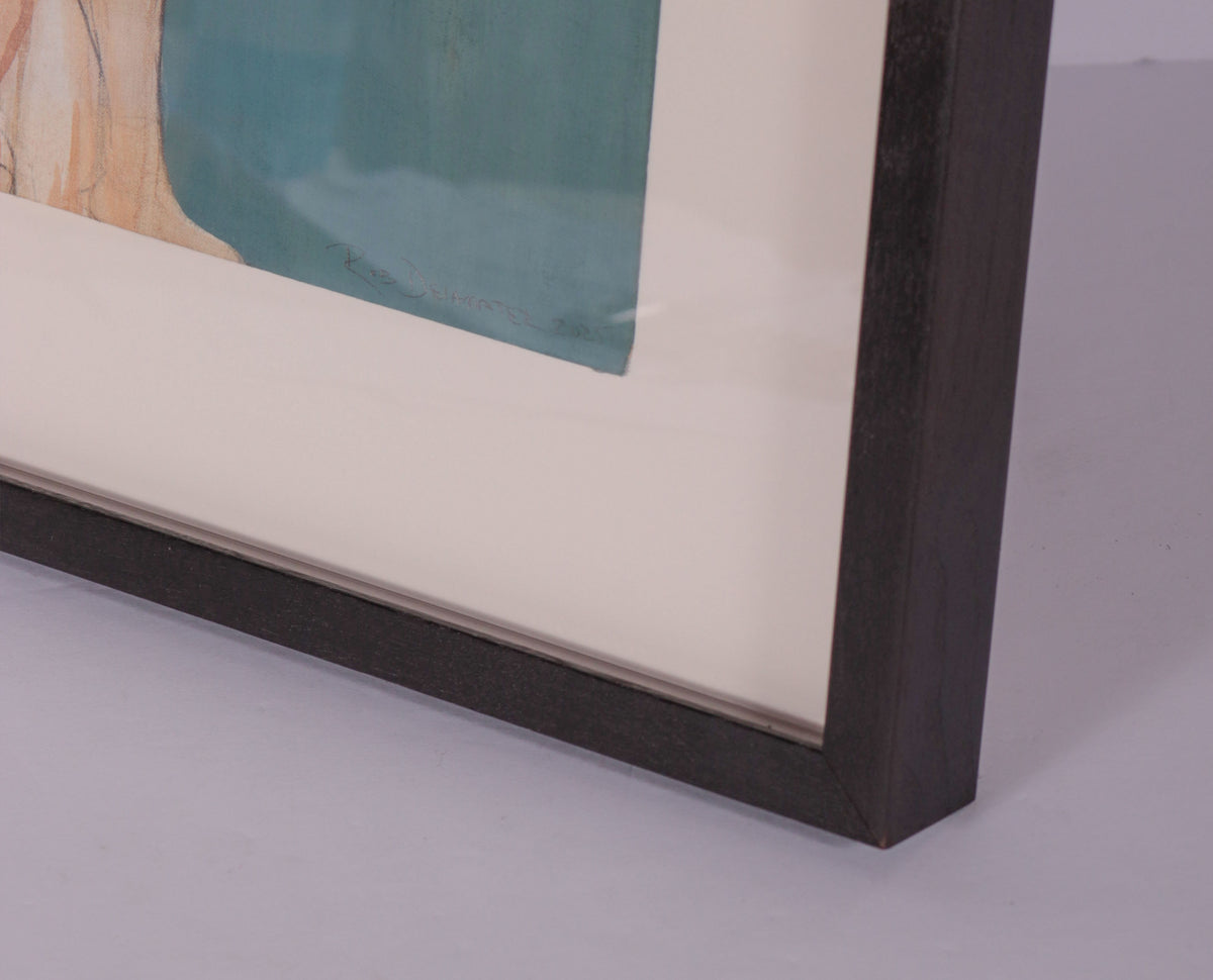 <i>Kouros</i> <br>2025 Gouache & Graphite on Antique French Canvas Paper <br><br>#C9134