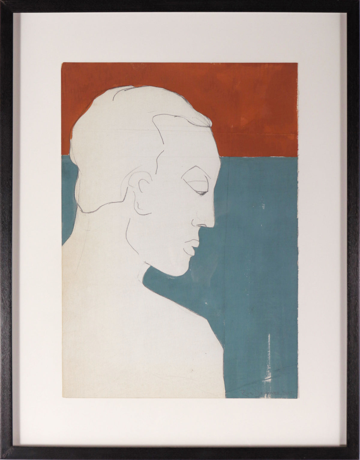 <i>Souvenir III</i> <br>2025 Gouache &amp; Graphite on Antique French Canvas Paper <br><br>#C9135