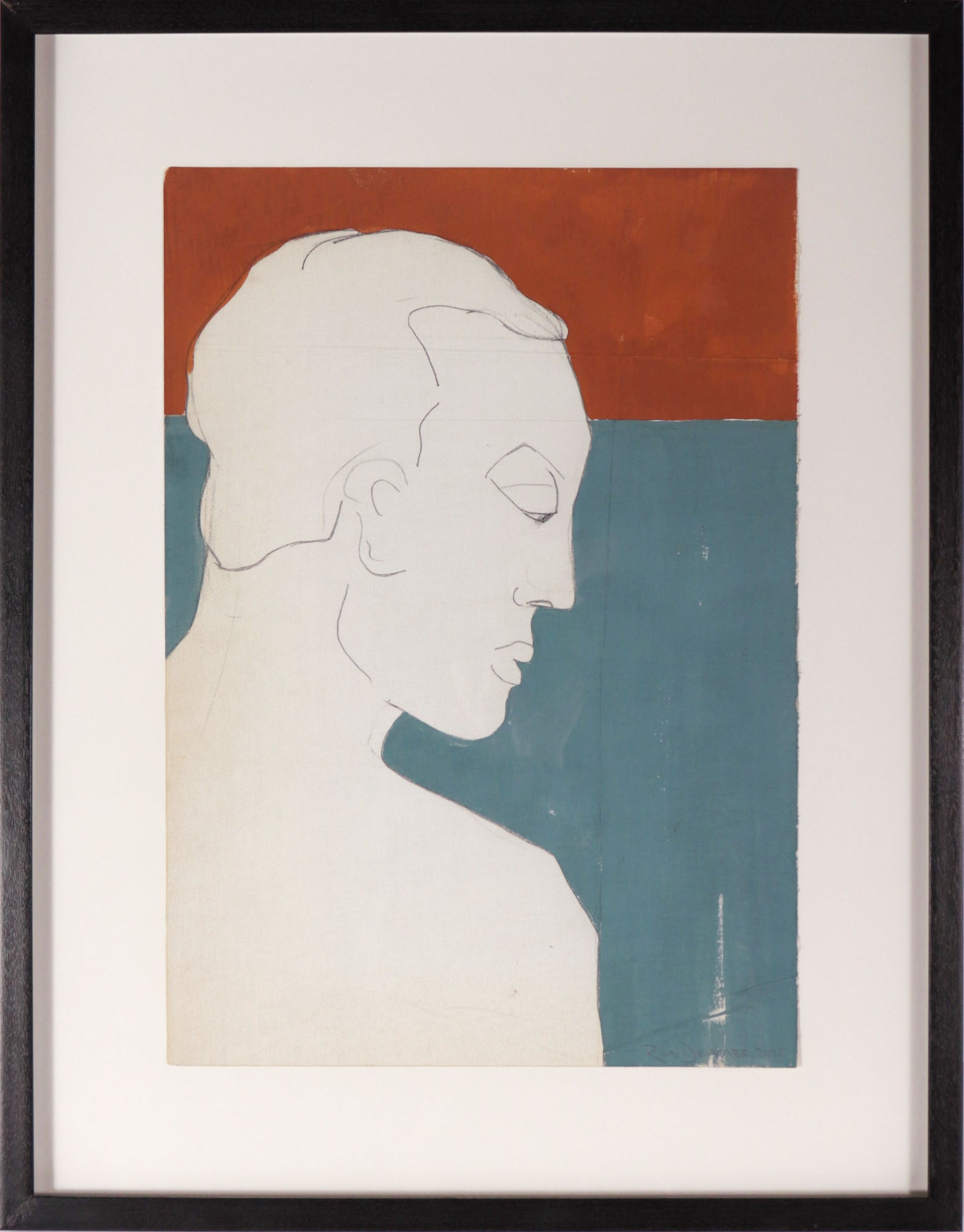 <i>Souvenir III</i> <br>2025 Gouache & Graphite on Antique French Canvas Paper <br><br>#C9135