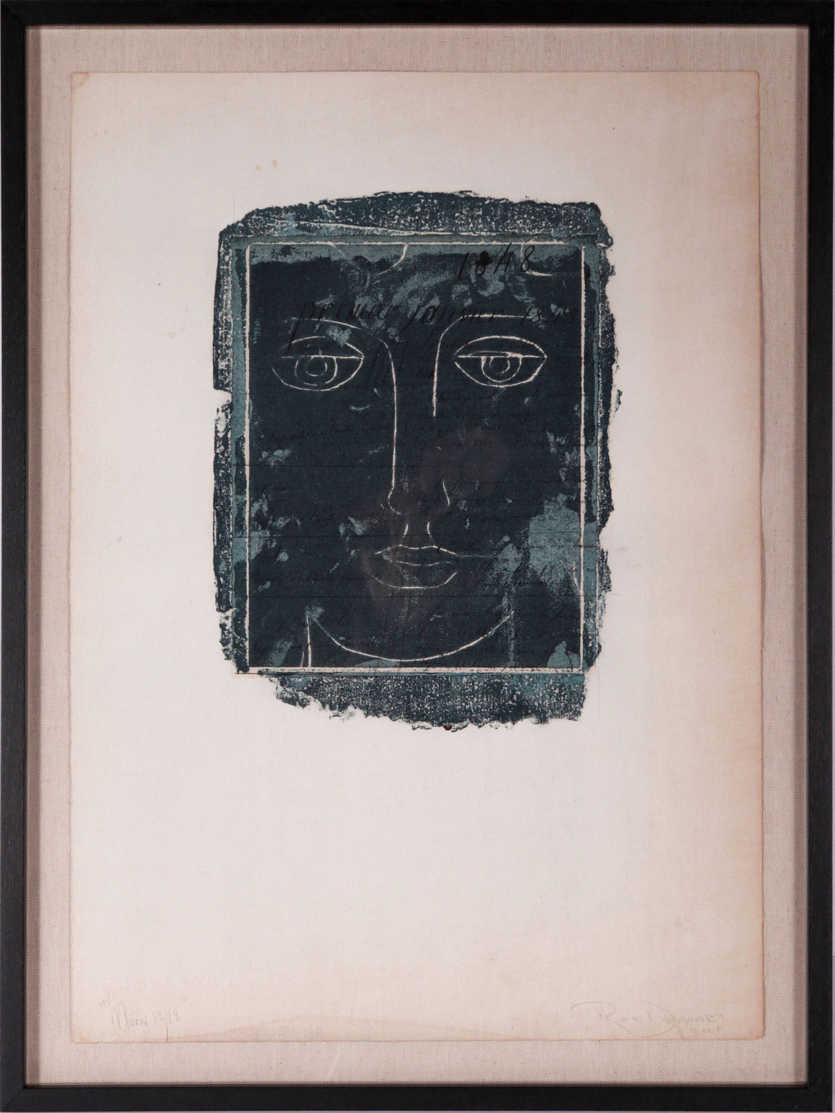 <i>Moon, 1848</i> <br>2025 Monotype on Antique French Canvas Paper <br><br>#C9140