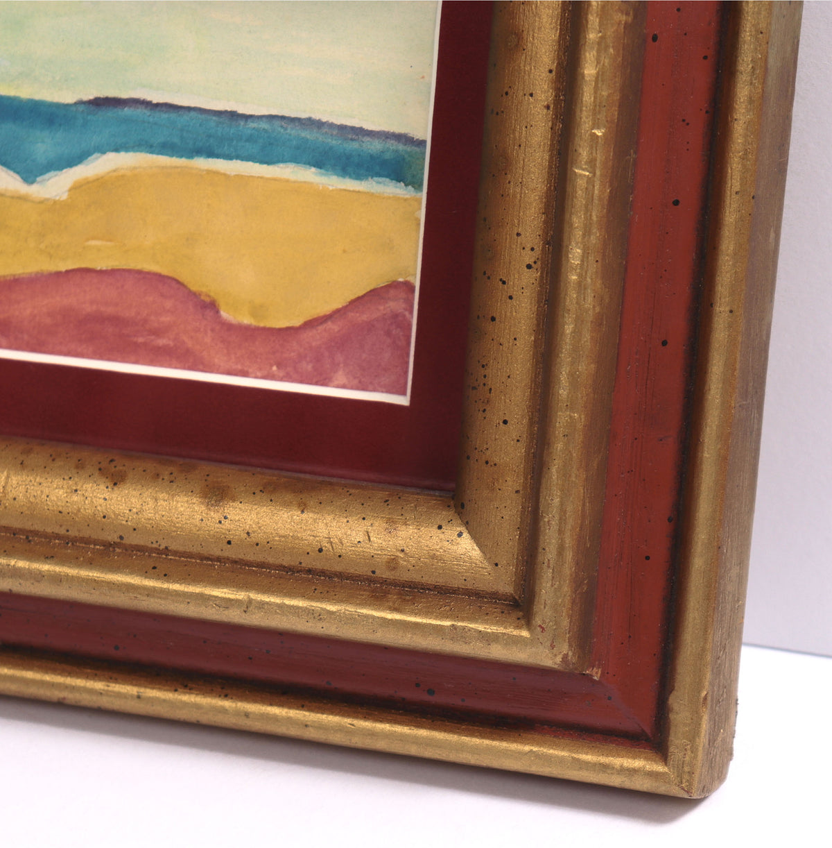 Abstracted Coastline Scene <br>20th Century Watercolor <br><br>#C9146