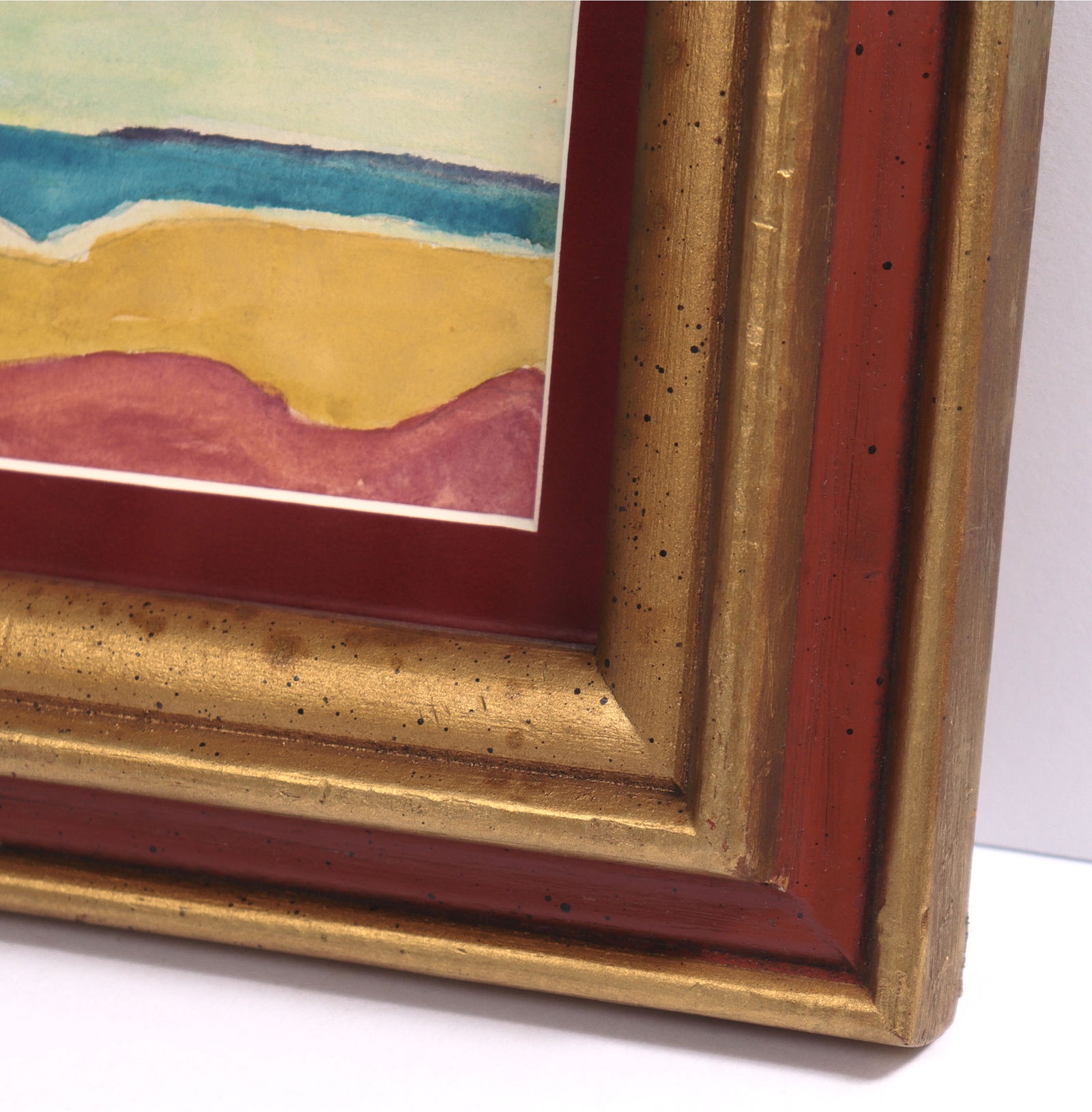 Abstracted Coastline Scene <br>20th Century Watercolor <br><br>#C9146