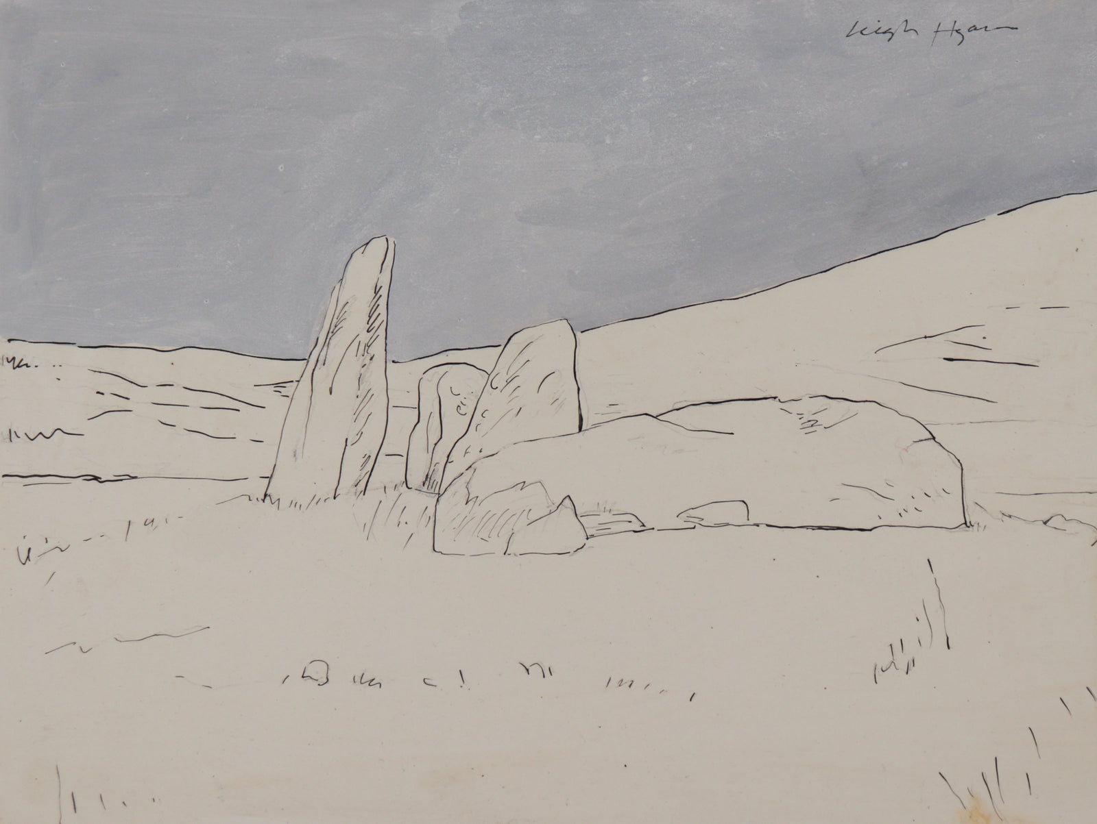 <I>Drum Sleed</I> <br>1970s Ink & Gouache <br><br>#C9204