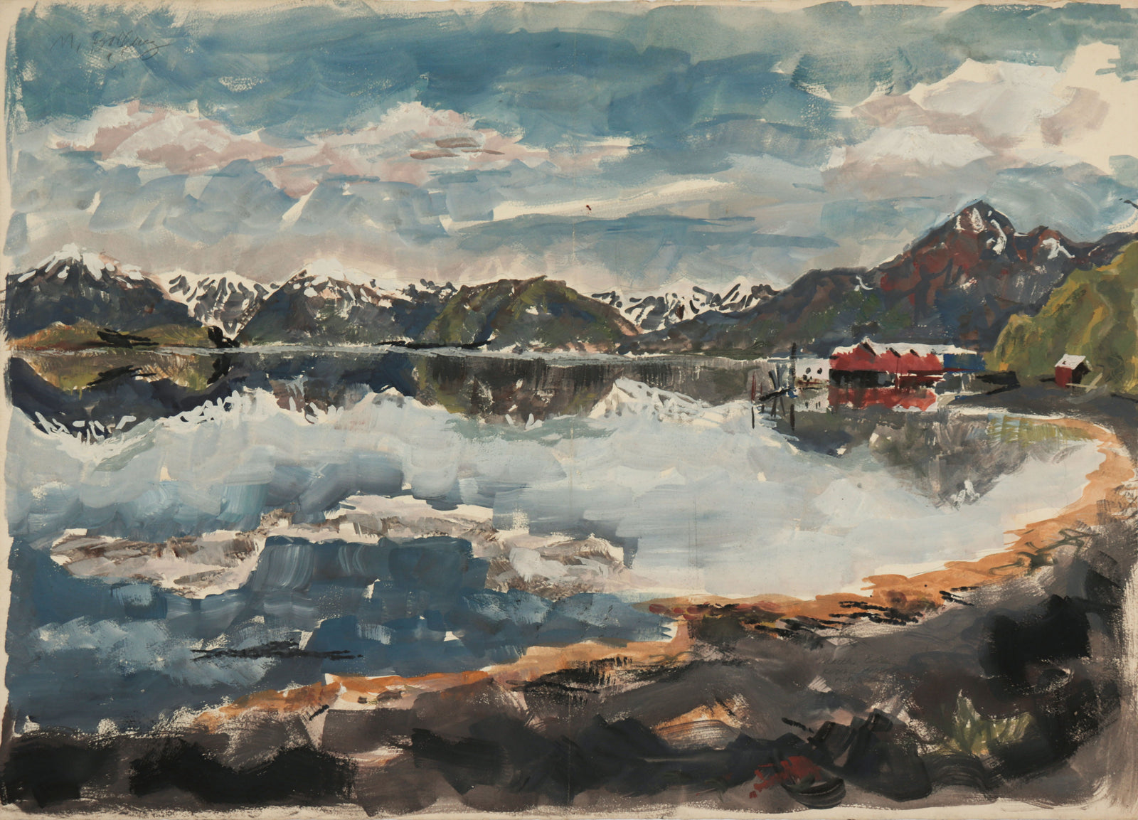 <I>Kodiak</I> <br>1955 Watercolor <br><br>#C9319