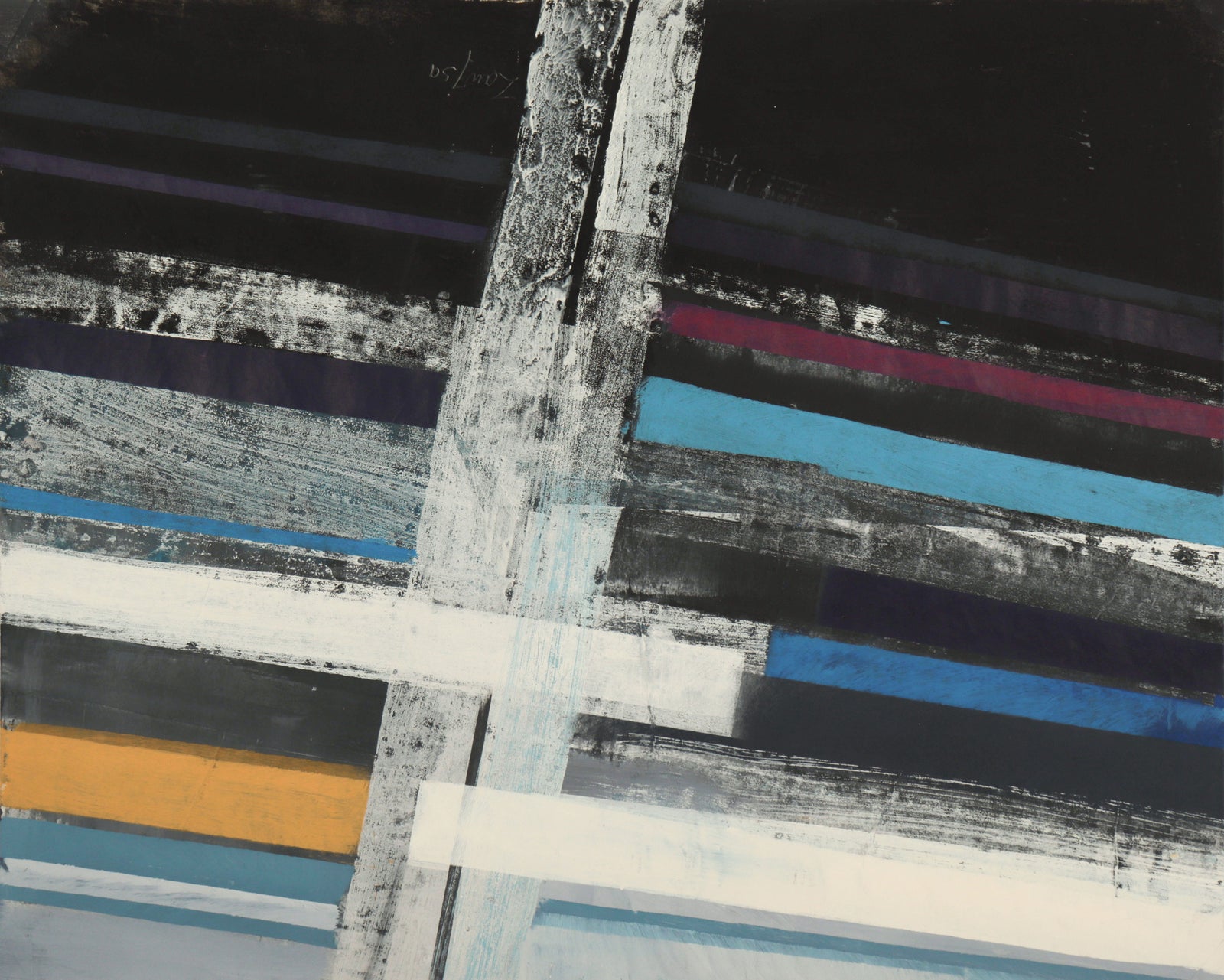 Geometric Abstraction <br>1963 Acrylic on Paper <br><br>#C9339