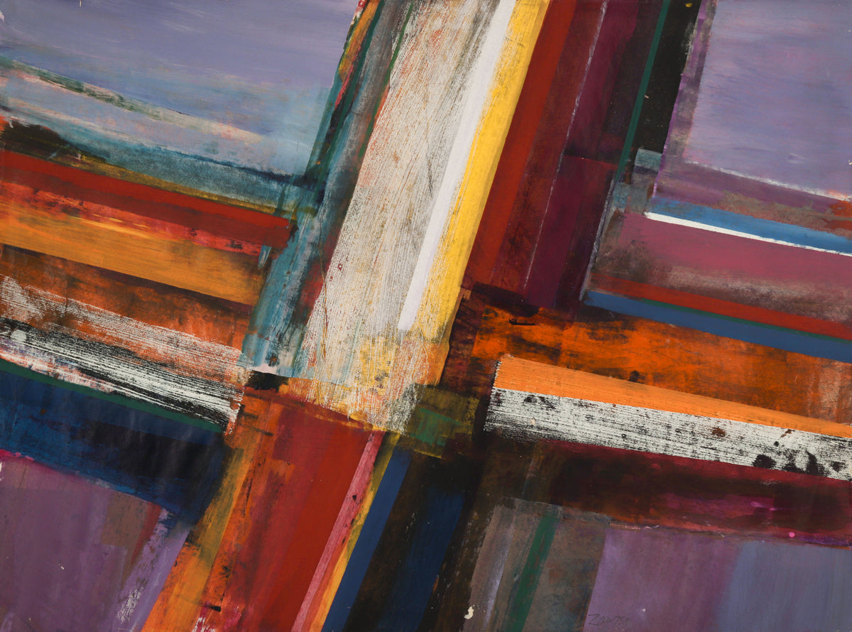 Abstracted Cross <br>1965 Acrylic <br><br>#C9342