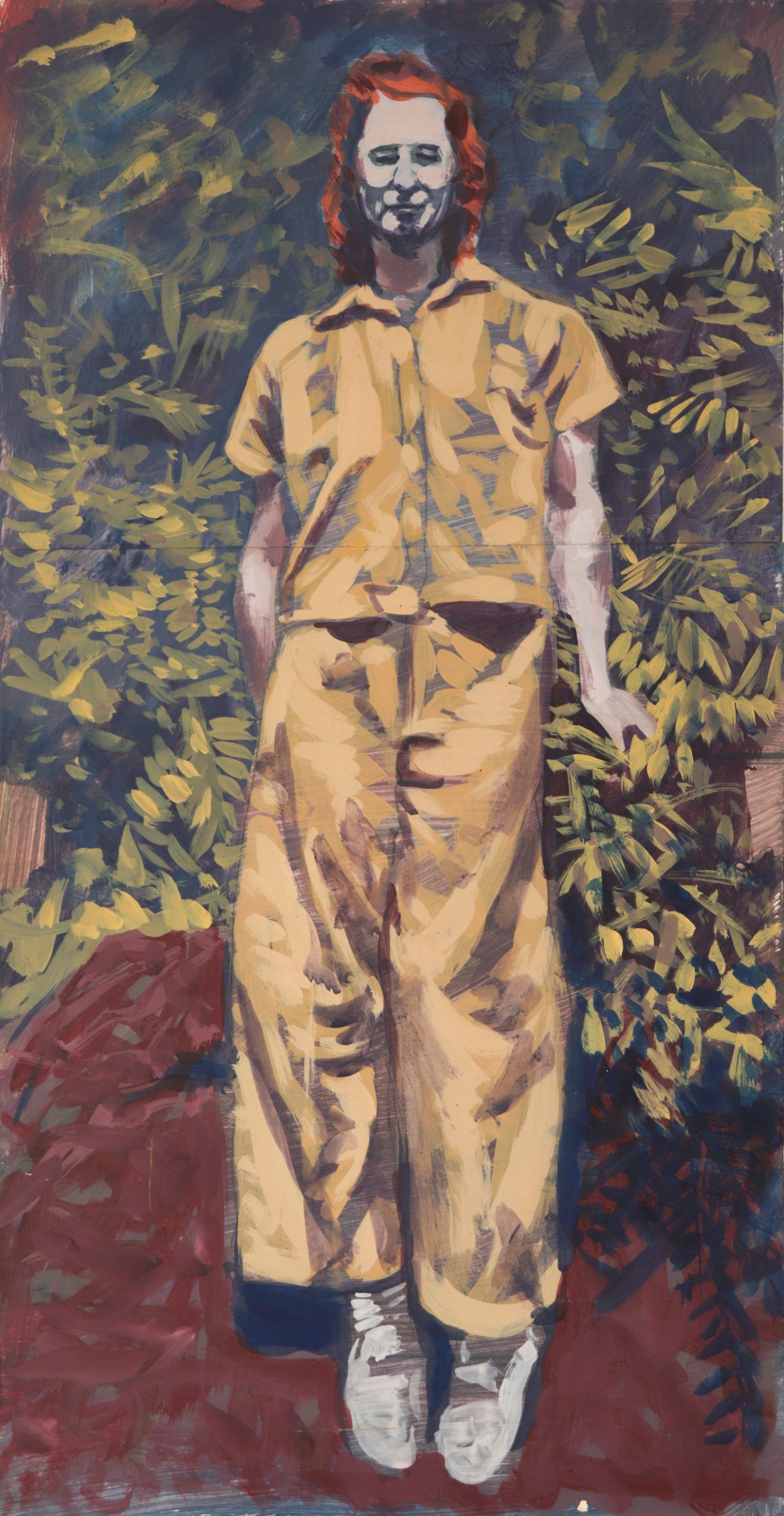 <I>Woman In Yellow Pantsuit</I> <br>20th Century Acrylic <br><br>#C9345
