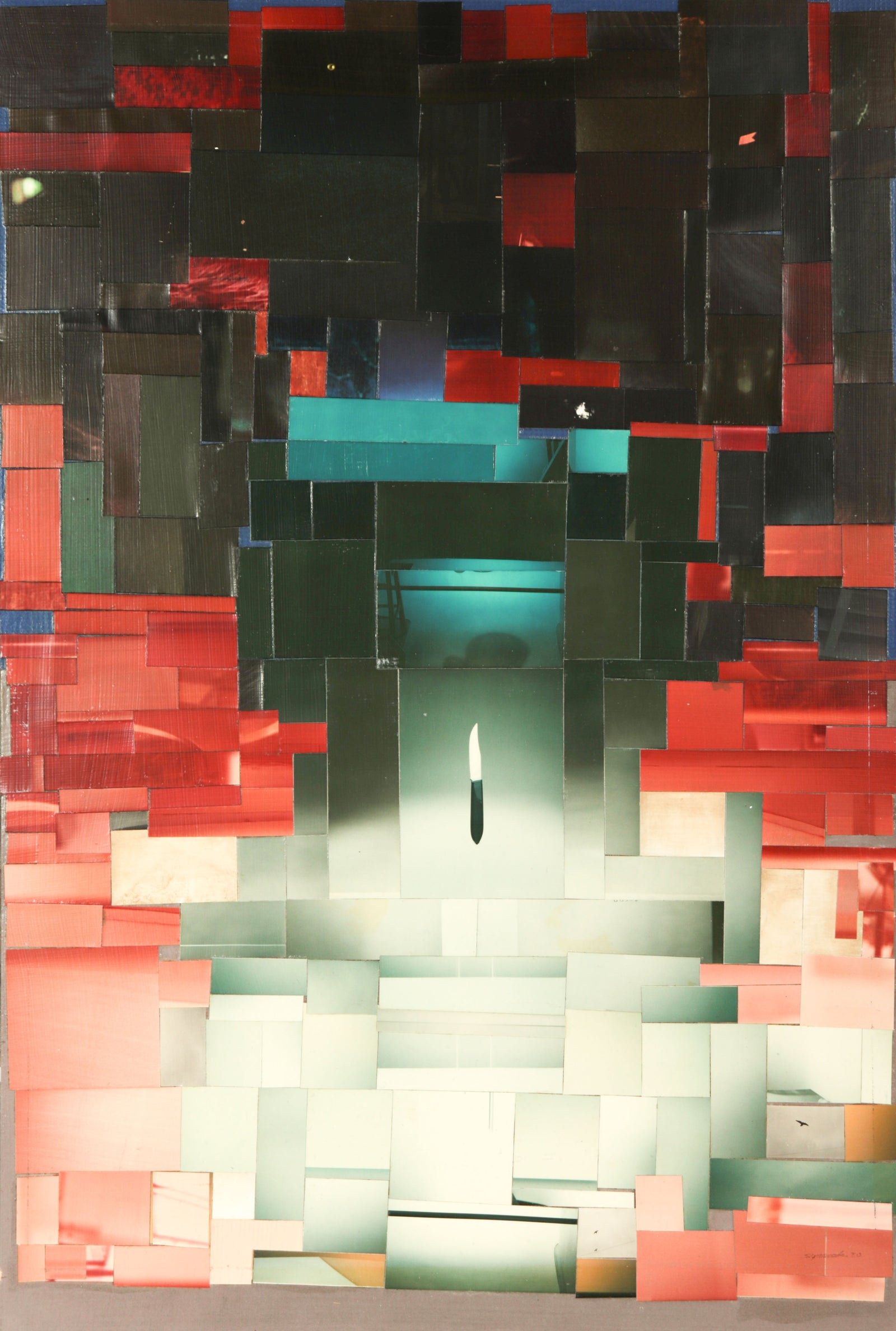 Candle Lit Scene <br>20th Century Collage <br><br>#C9348