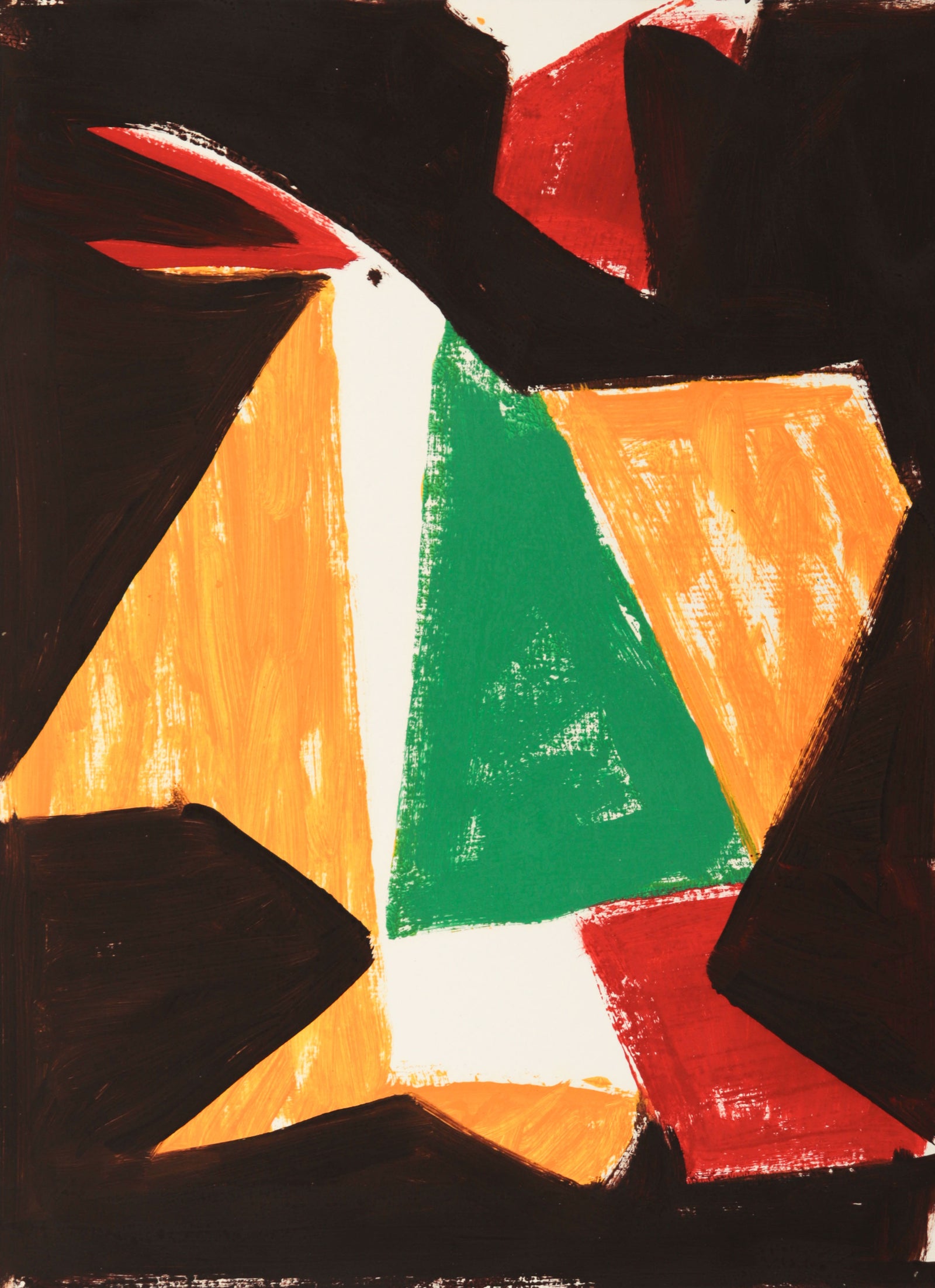 <I>Abstract Seabird</I> <br>1990 Oil on Paper <br><br>C9351