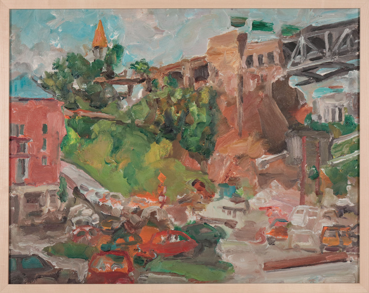 Gestural San Francisco Scene <br>20th Century Oil <br><br>#C9382